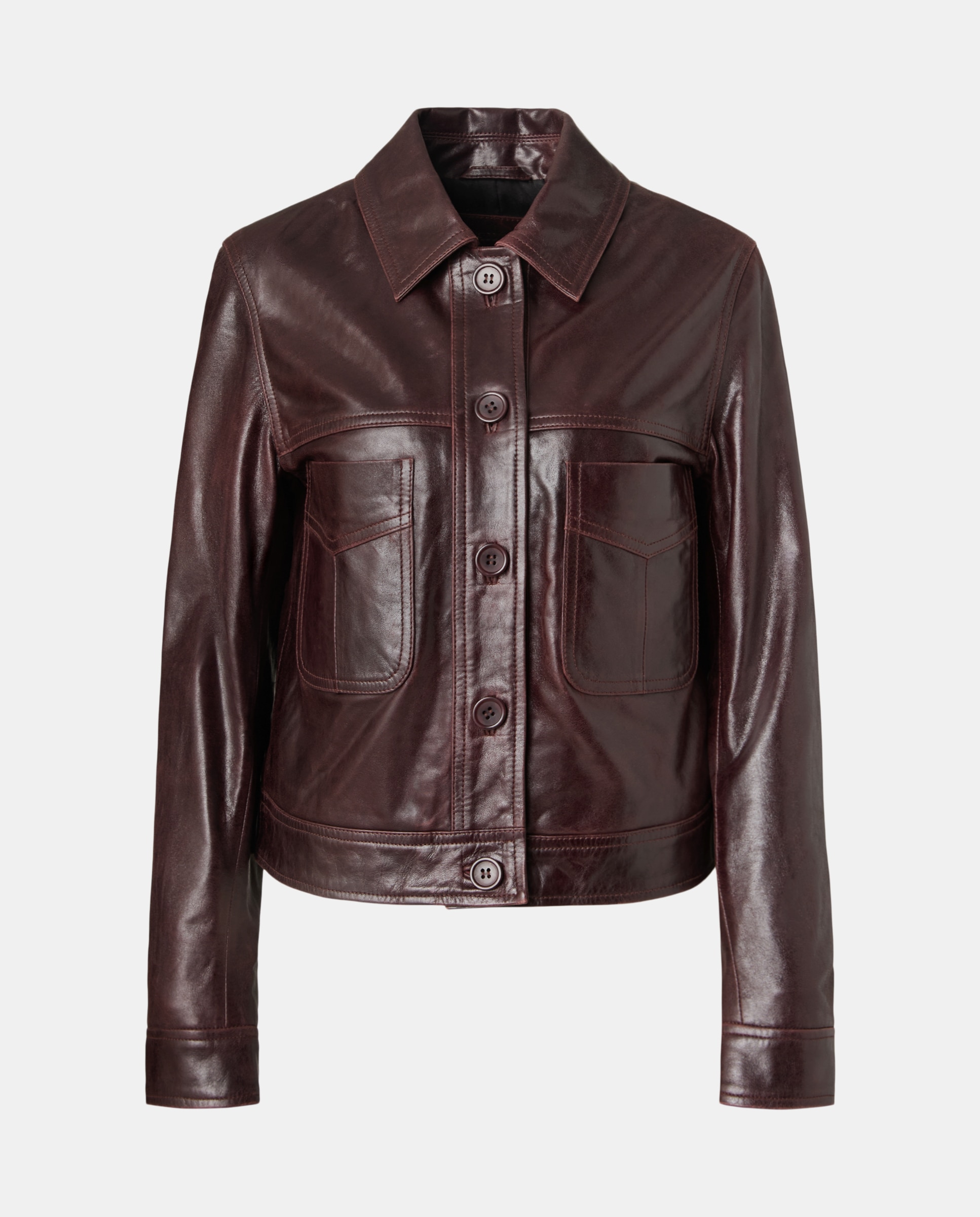 Blusão com Botões Bordeaux-5