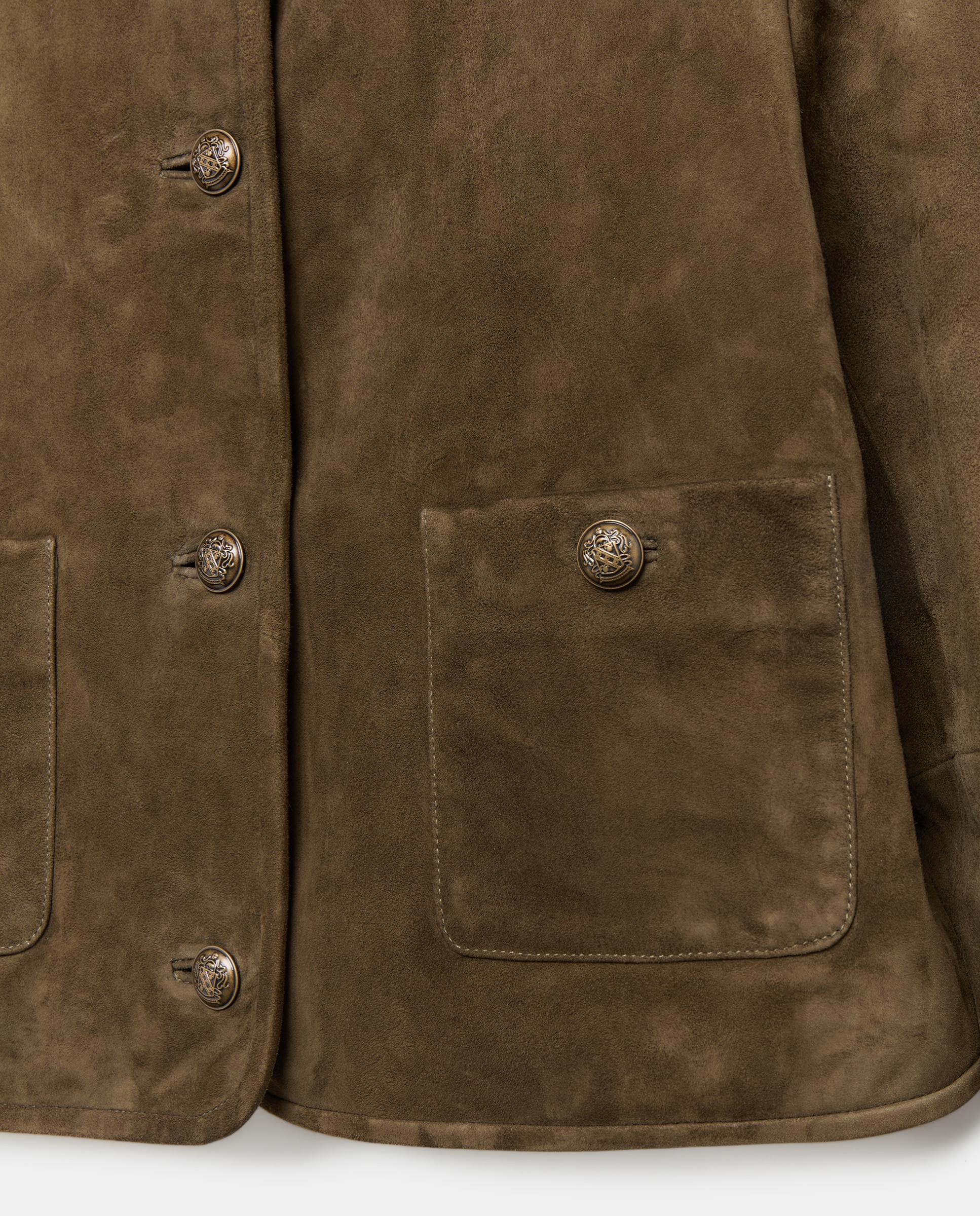 Chaqueta de mujer de cuello caja de ante - Tintoretto - 520 Kaki 520 Kaki-6