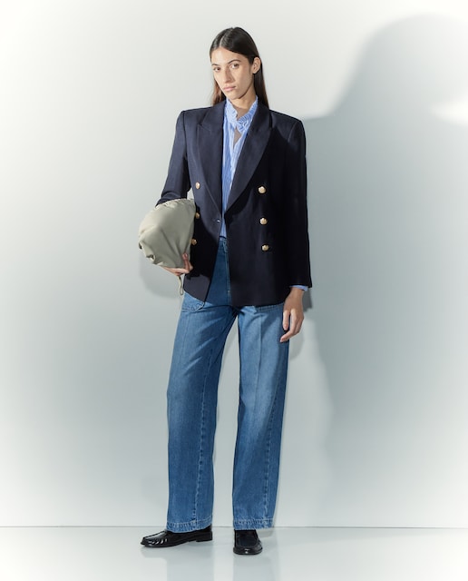 Pantalón vaquero de mujer carpintero tiro medio