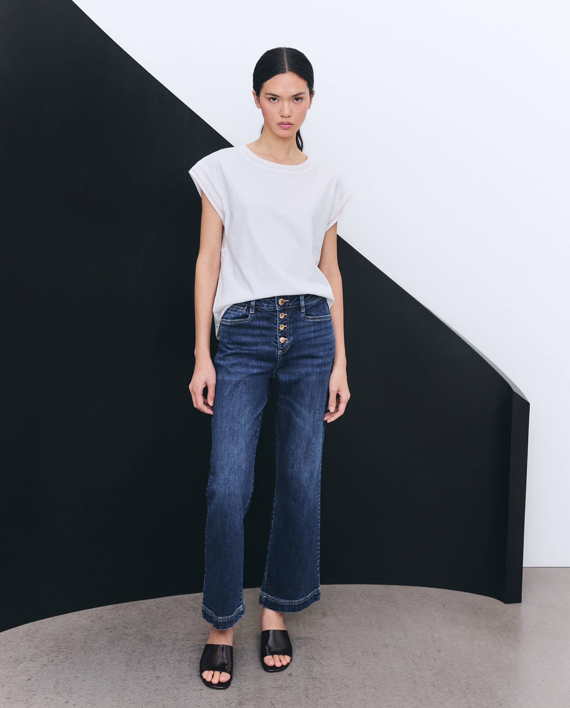 Imagem 0 de Jeans cropped flare