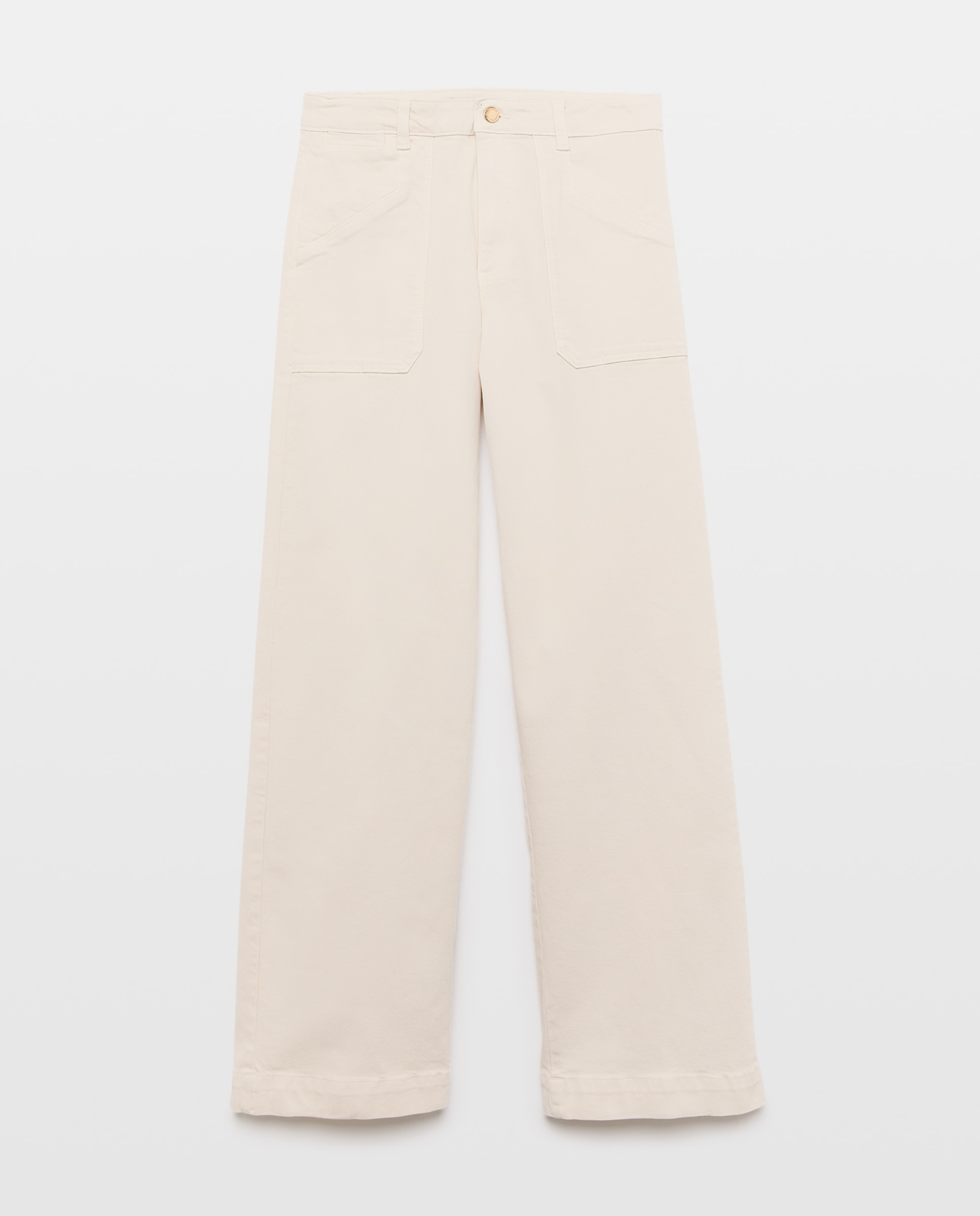 Jeans Carpinteiro com Cintura Média 120 Cru-4