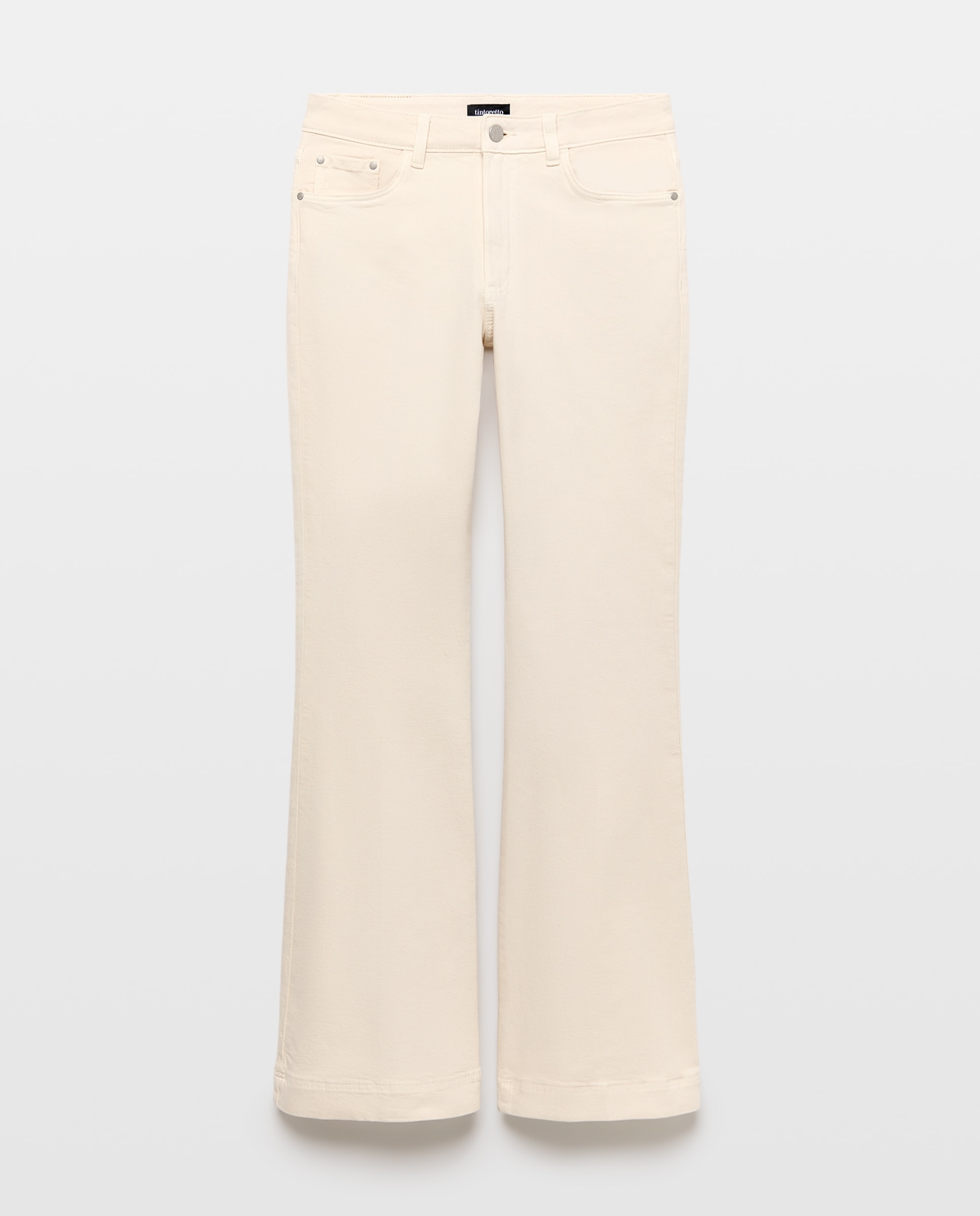 Imagen 4 de Pantalón de mujer denim flare 5 bolsillos - Tintoretto - 120 Crudo 120 Crudo