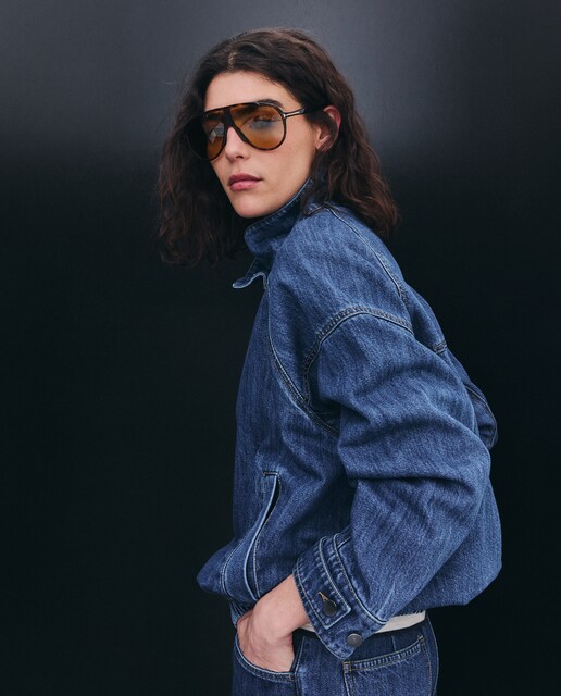 Cazadora de mujer bomber denim