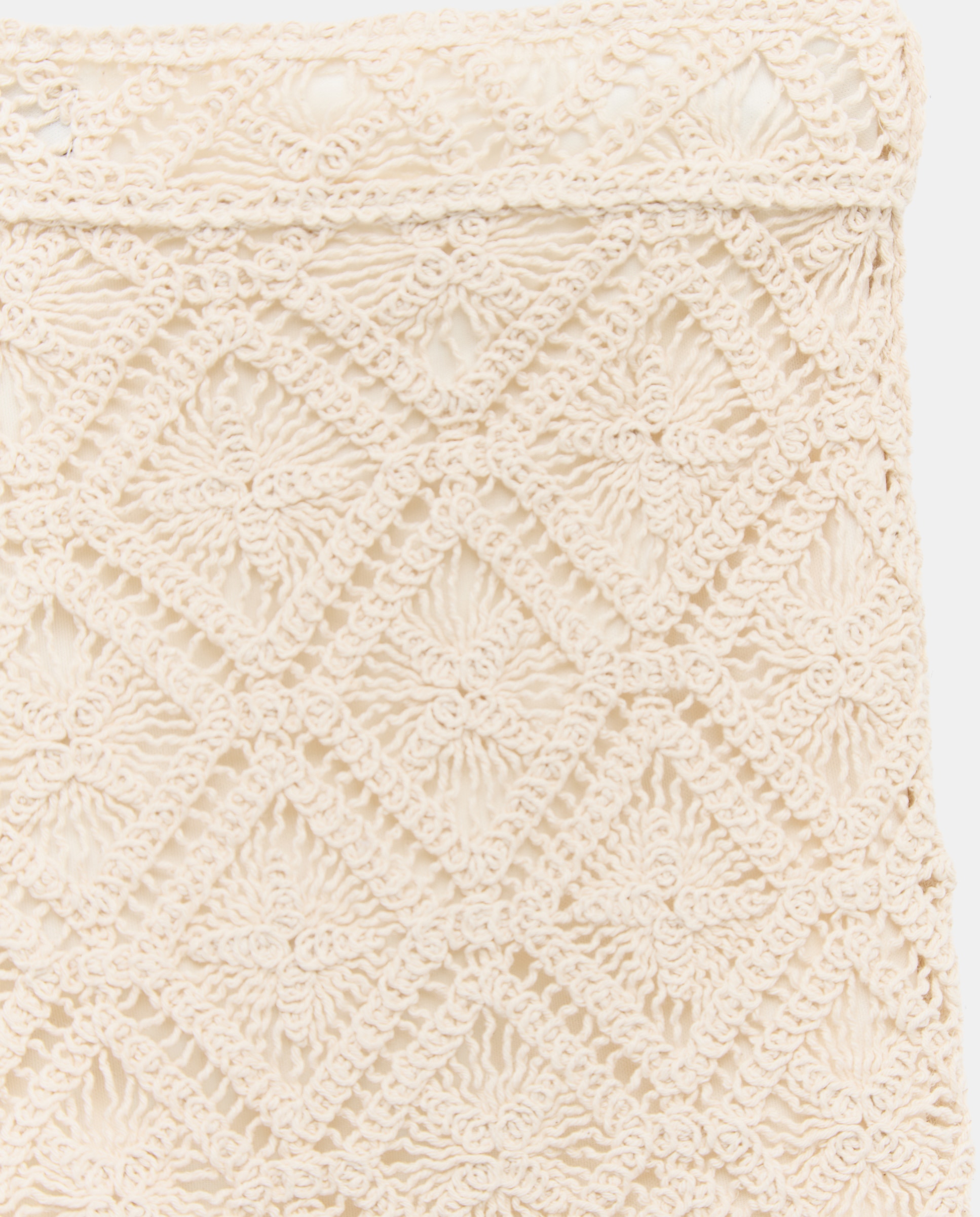 Calções de Crochet com Franjas 120 Cru-5