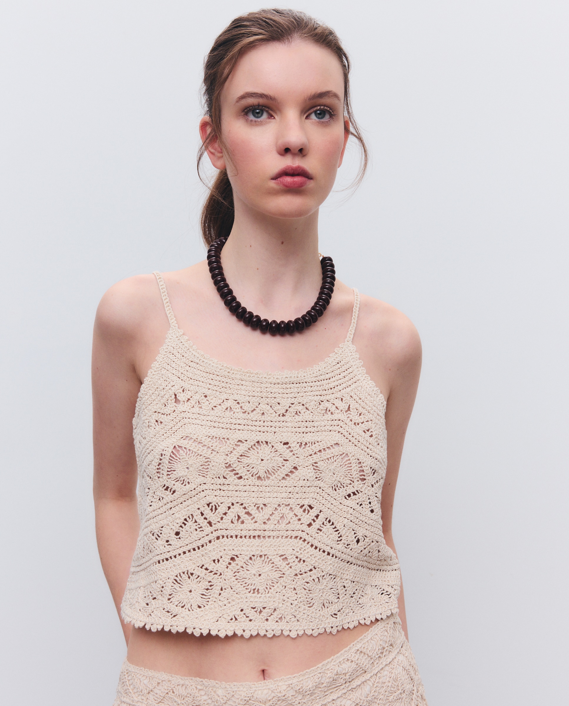 Top de mujer de crochet con tirantes - Tintoretto - 120 Crudo 120 Crudo-1
