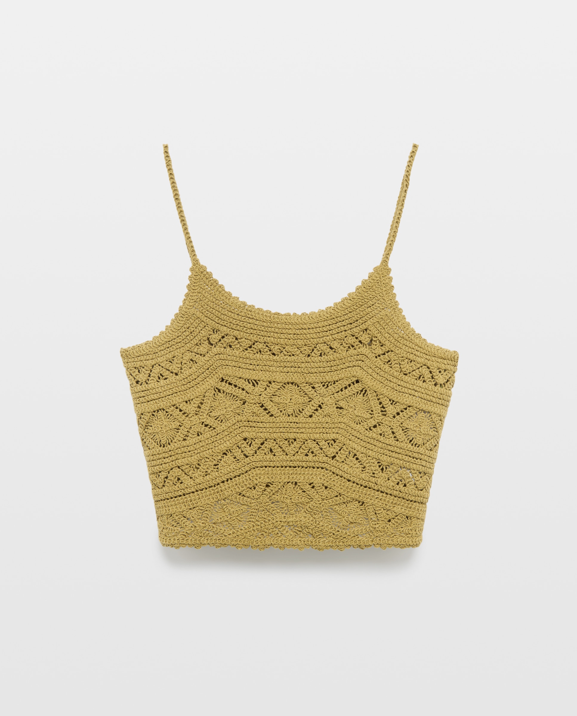 Top de Crochet com Alças Verde-4