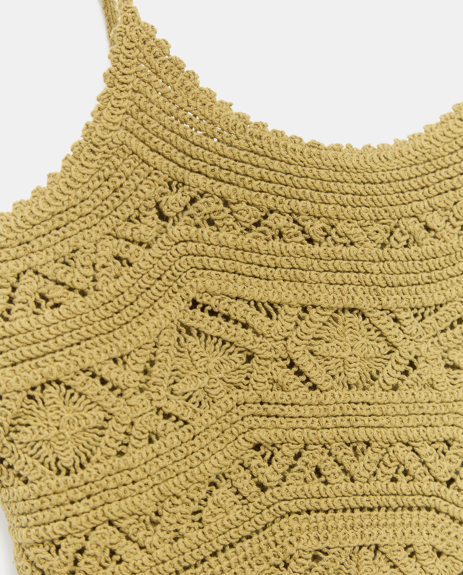 Top de Crochet com Alças Verde-5