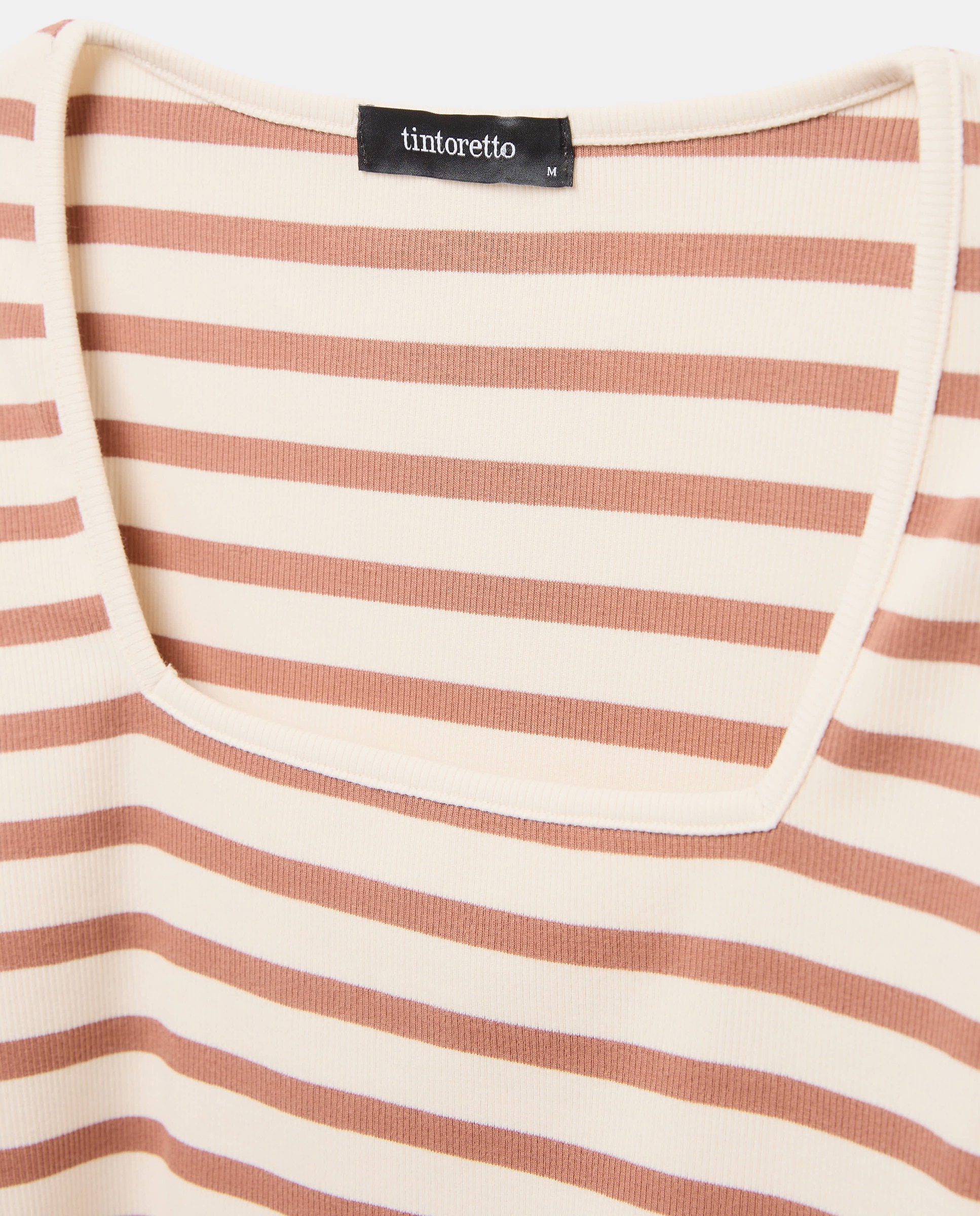 Camiseta de mujer manga larga rayas - Tintoretto - 770 Terracota 770 Terracota-6