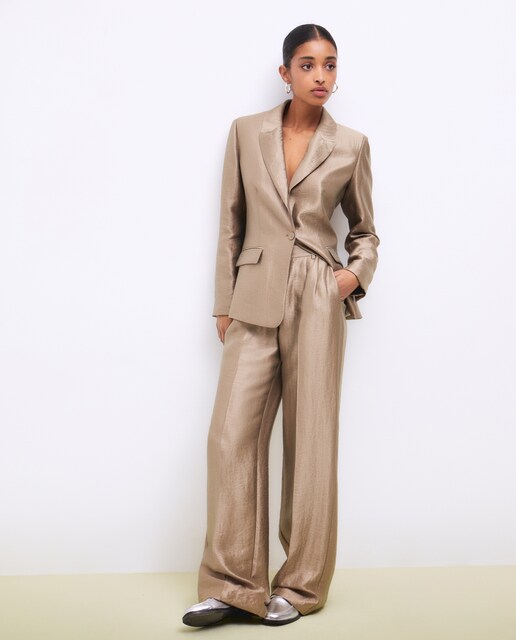 Pantalón de mujer traje metalizados