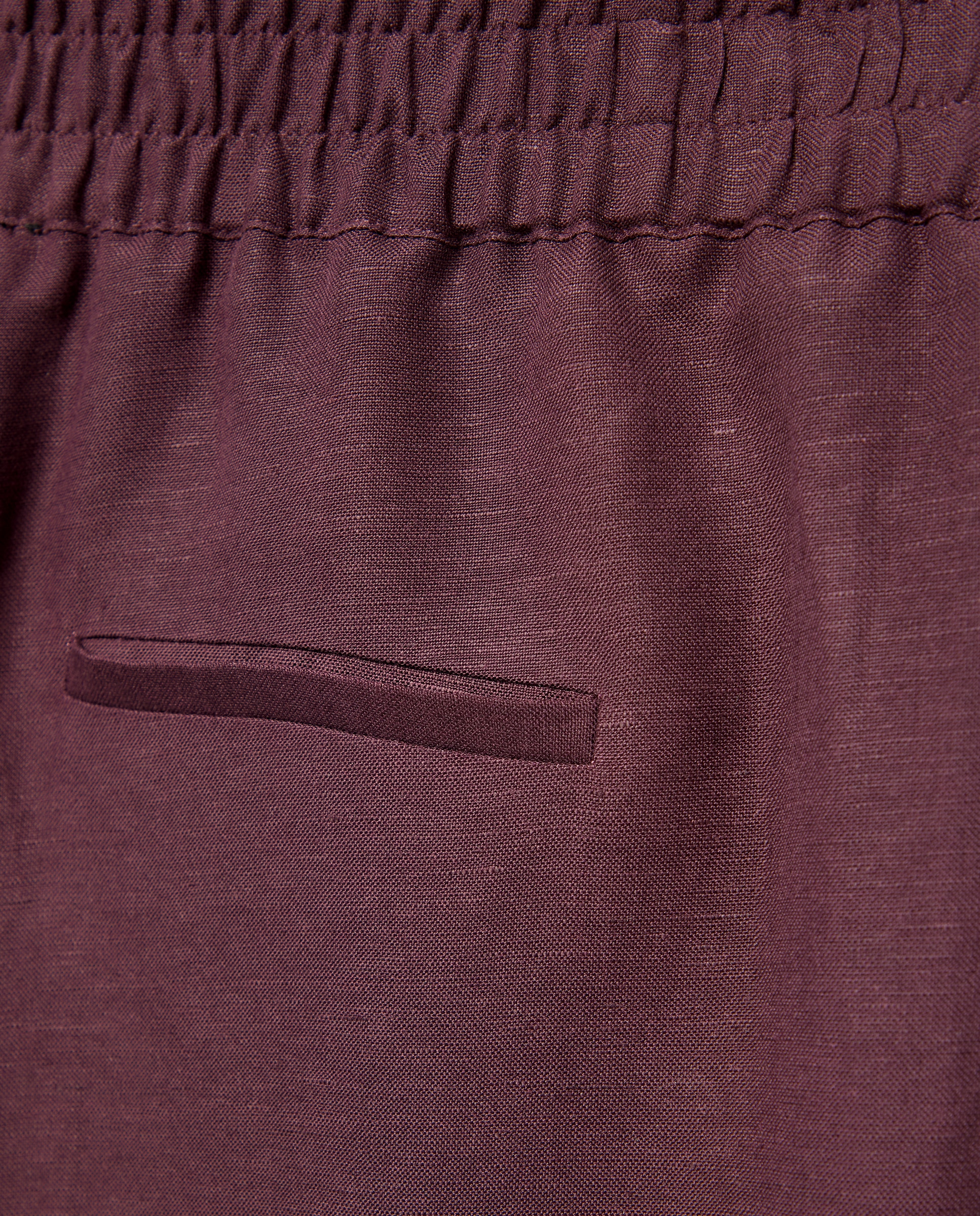 Imagen 5 de Pantalón de mujer ancho de lino - Tintoretto - 291 Berenjena 291 Berenjena