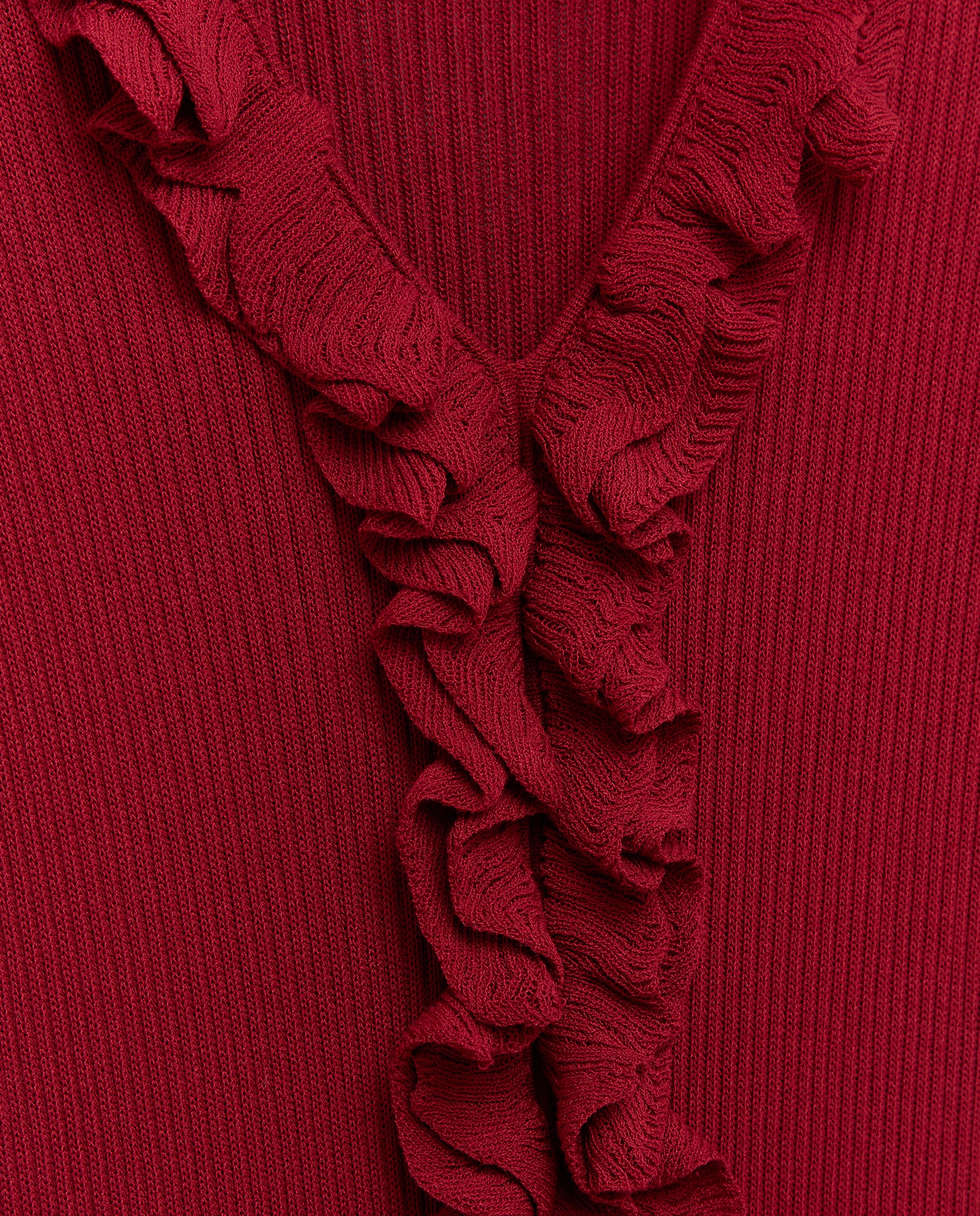 Vestido com Folho no Decote 600 Vermelho-6
