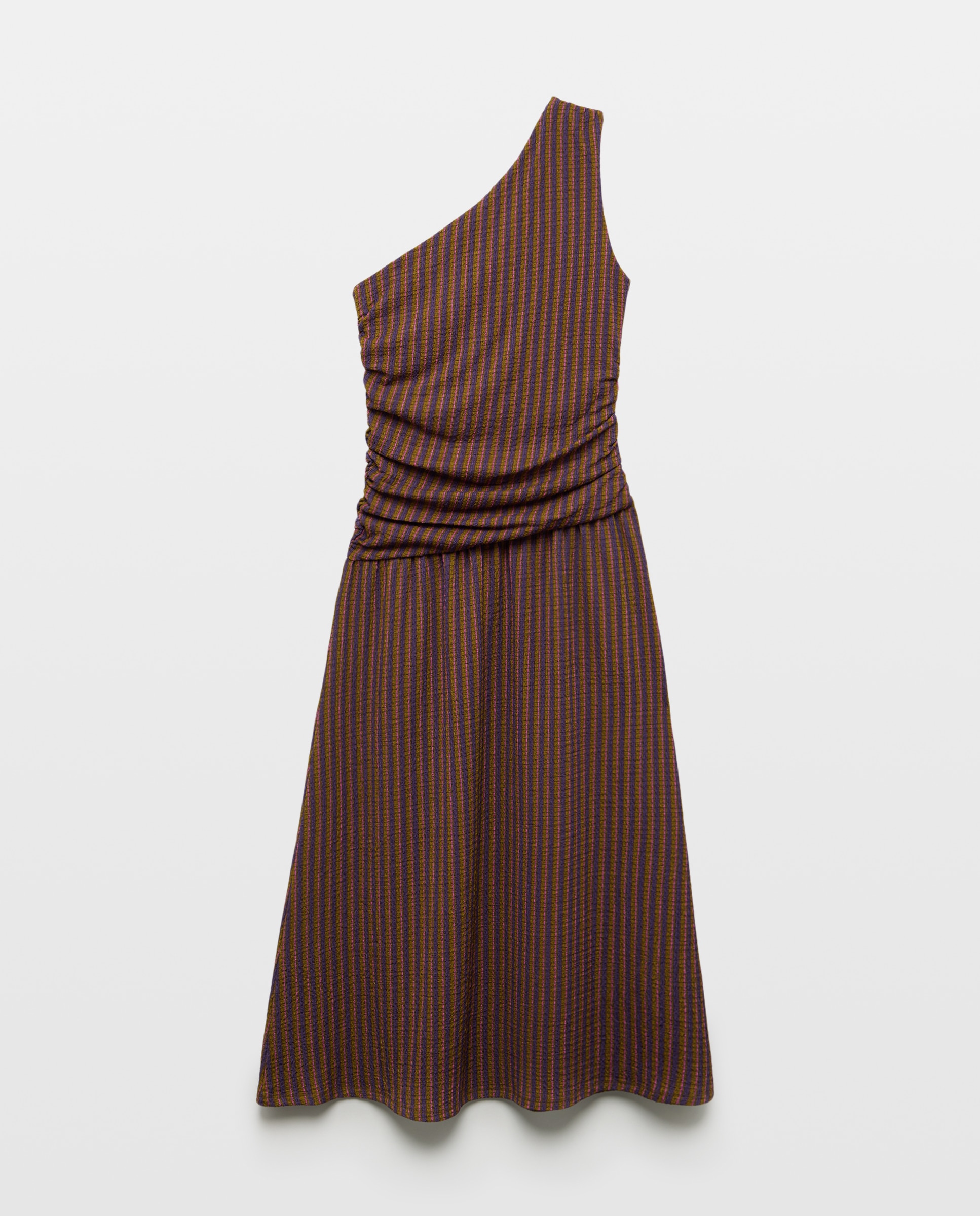Imagen 5 de Vestido midi con tirante asimétrico - Tintoretto - Blanco Morado