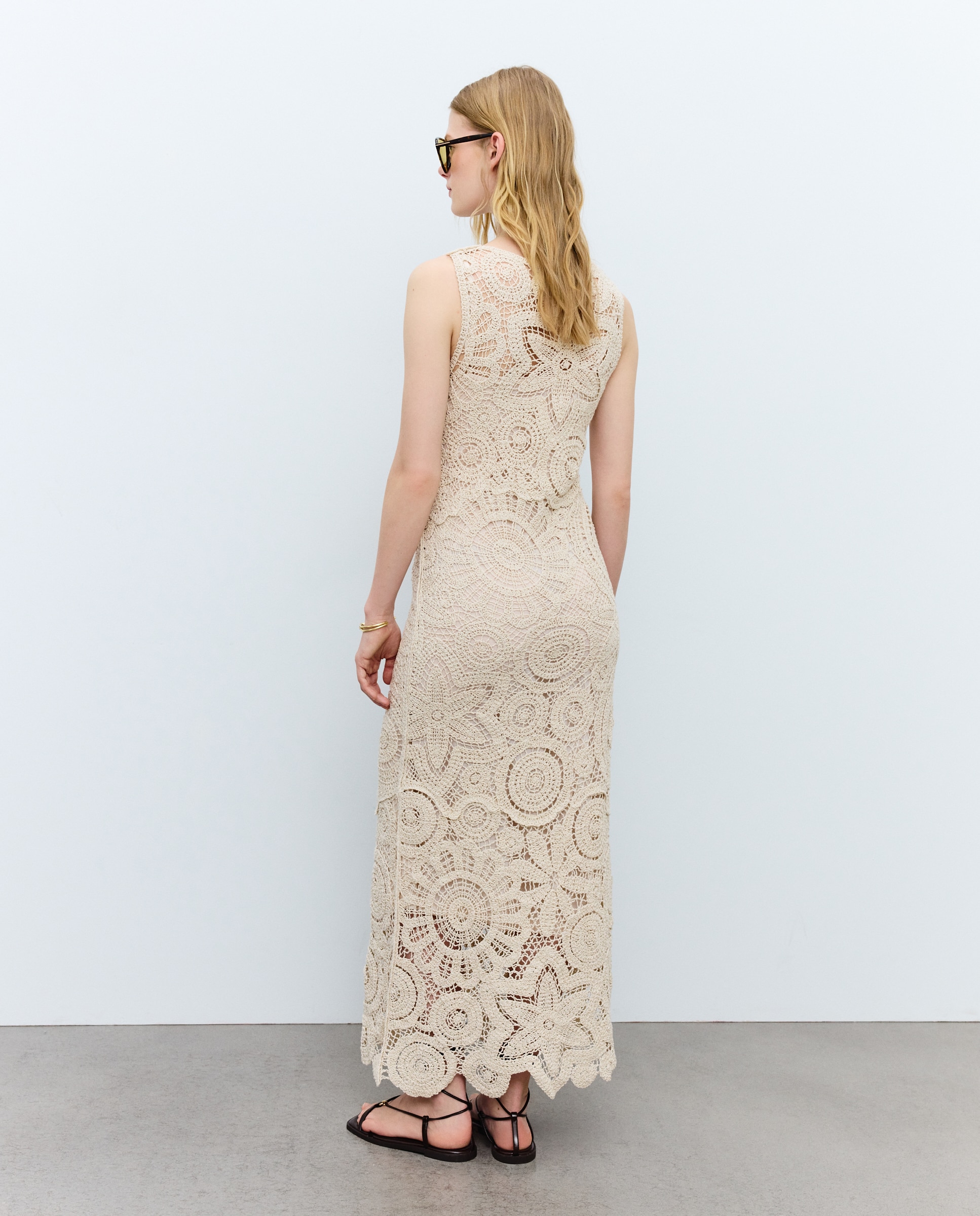 Vestido crochet - Tintoretto - 120 Crudo 120 Crudo-4