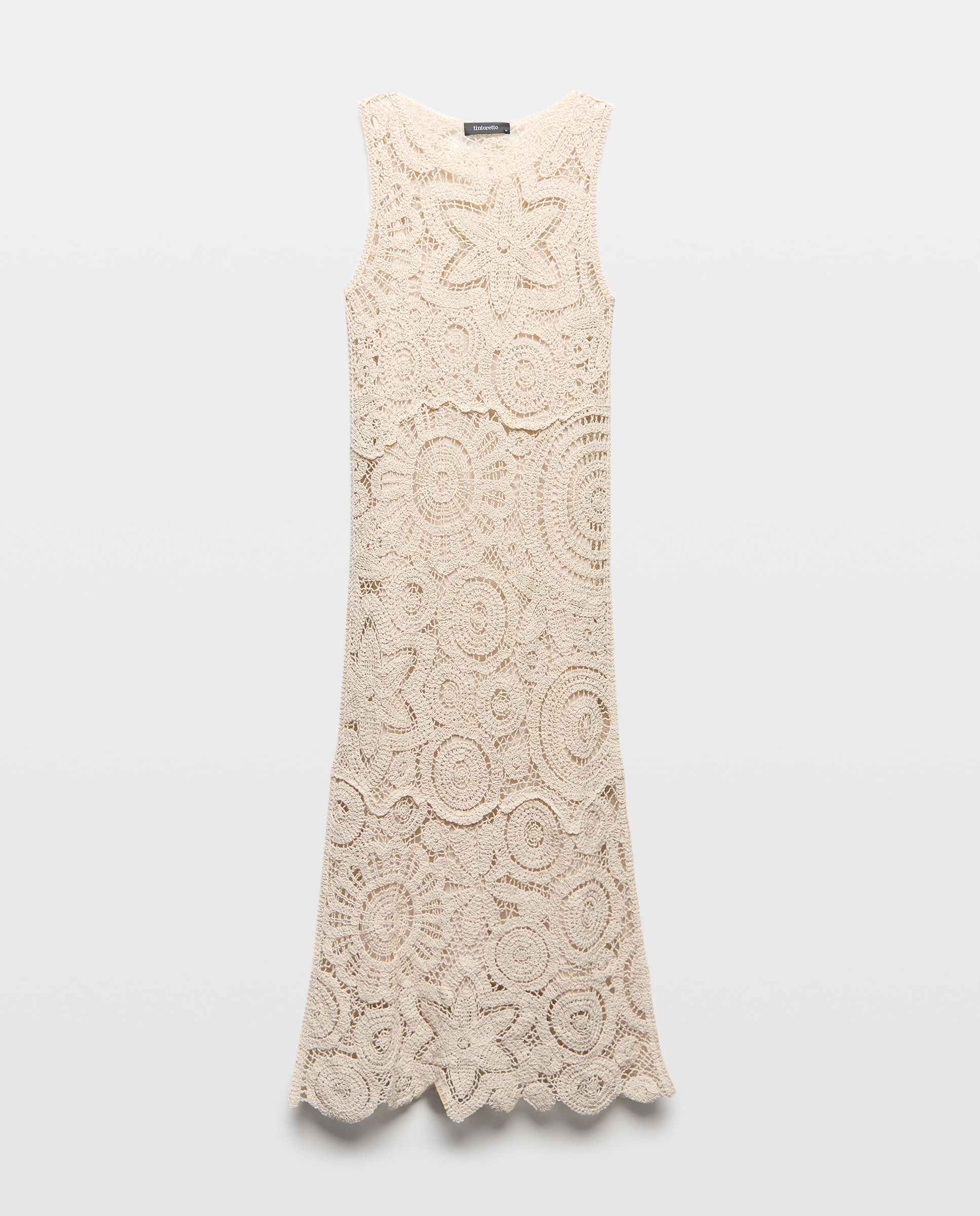 Vestido crochet - Tintoretto - 120 Crudo 120 Crudo-5