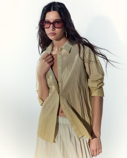Camisa de mujer manga larga dip dye