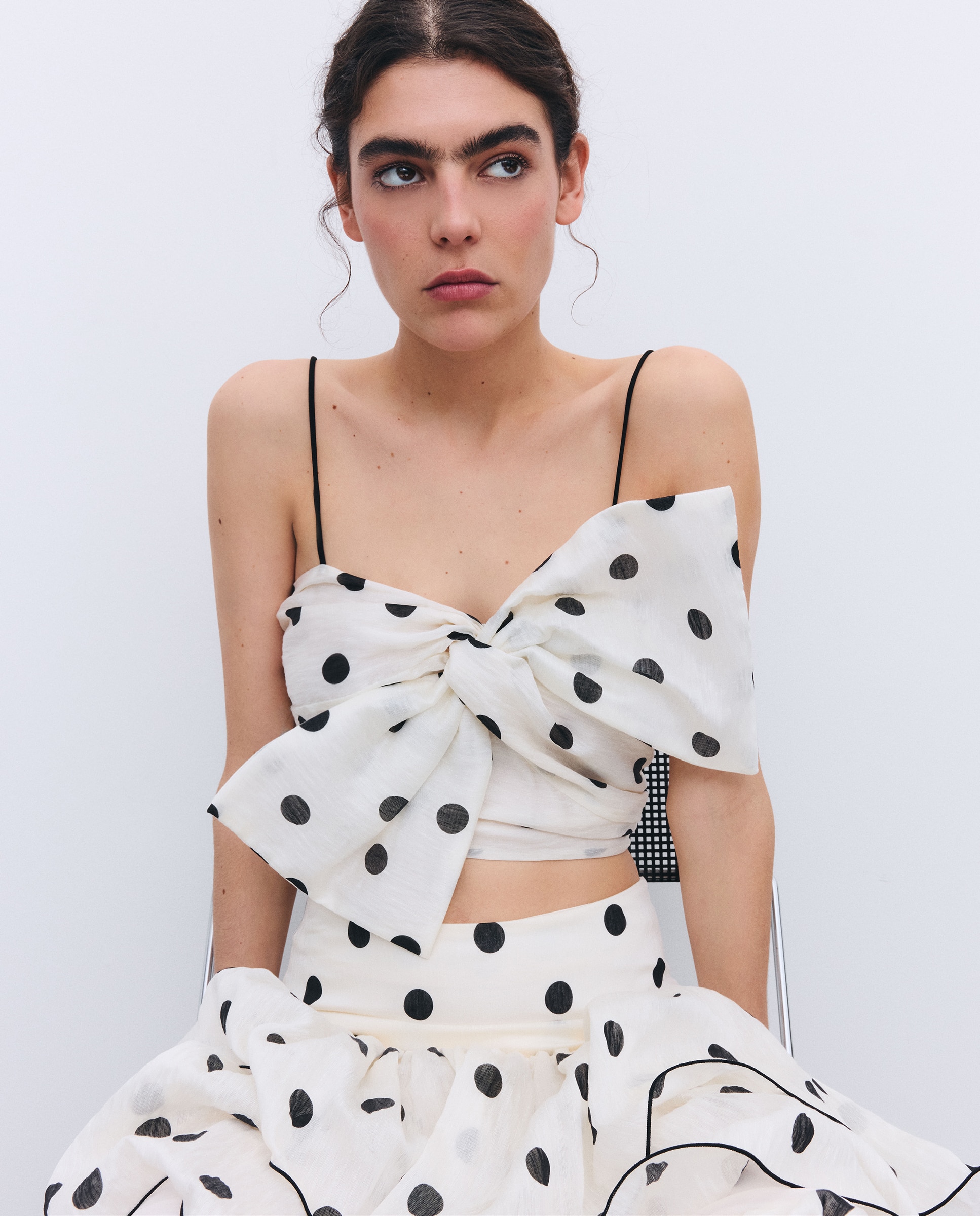 Imagen 0 de Top de mujer con lazo Blanco
