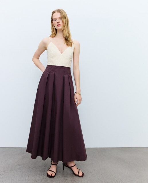 Vestido de tirantes combinado
