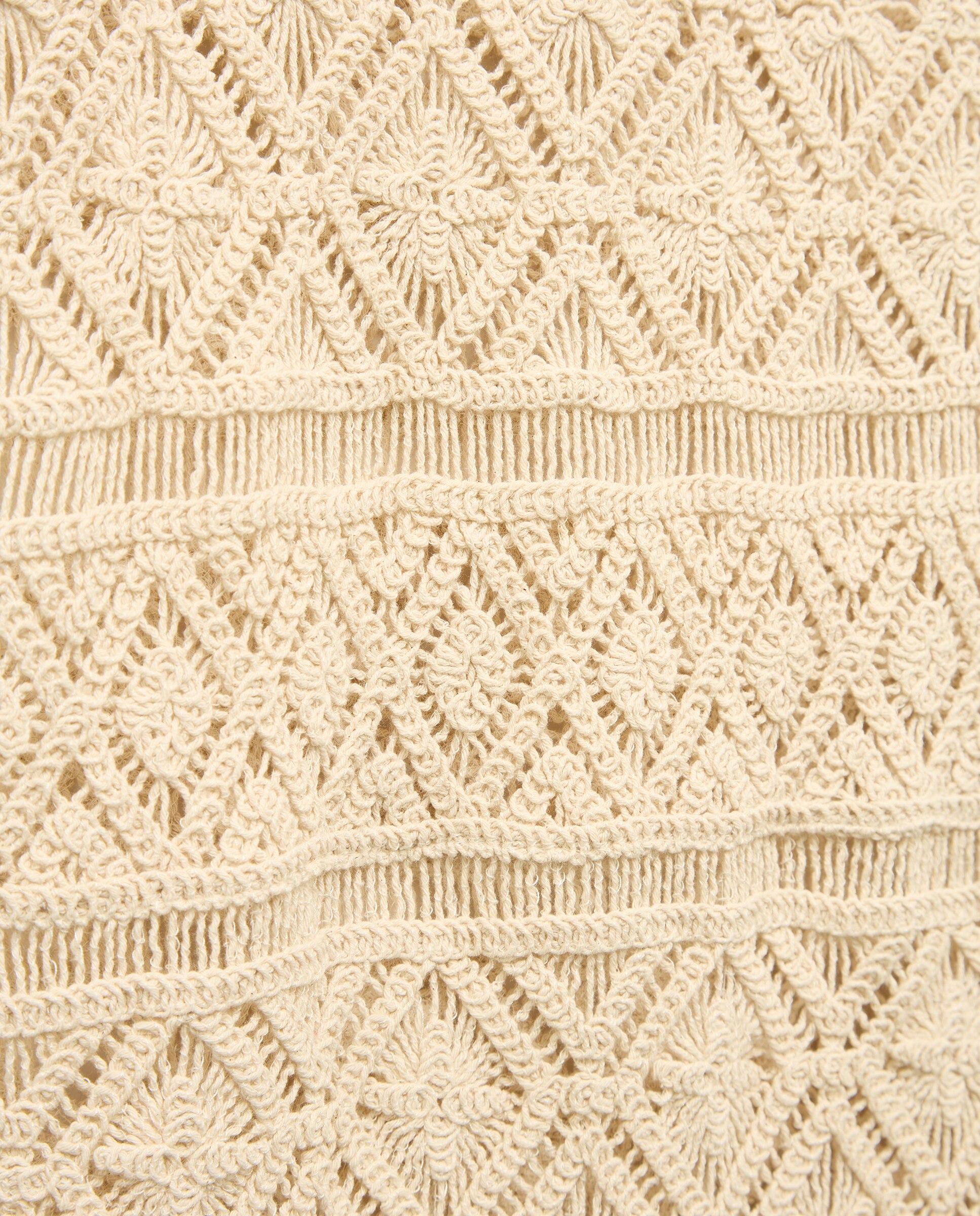 Vestido corto sin mangas de crochet - Tintoretto - 120 Crudo 120 Crudo-5