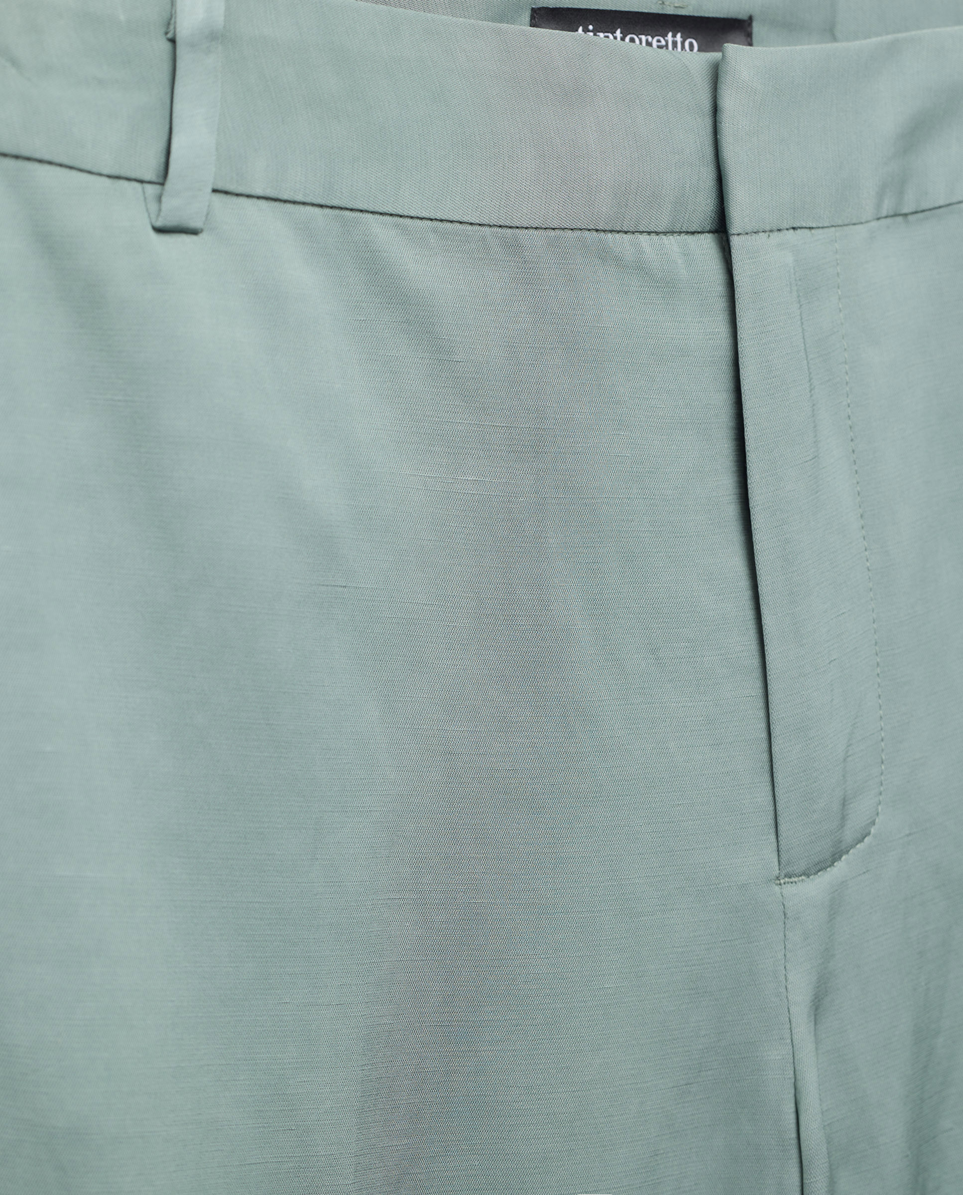 Pantalón traje satinado de mujer - Tintoretto - Verde Verde-5