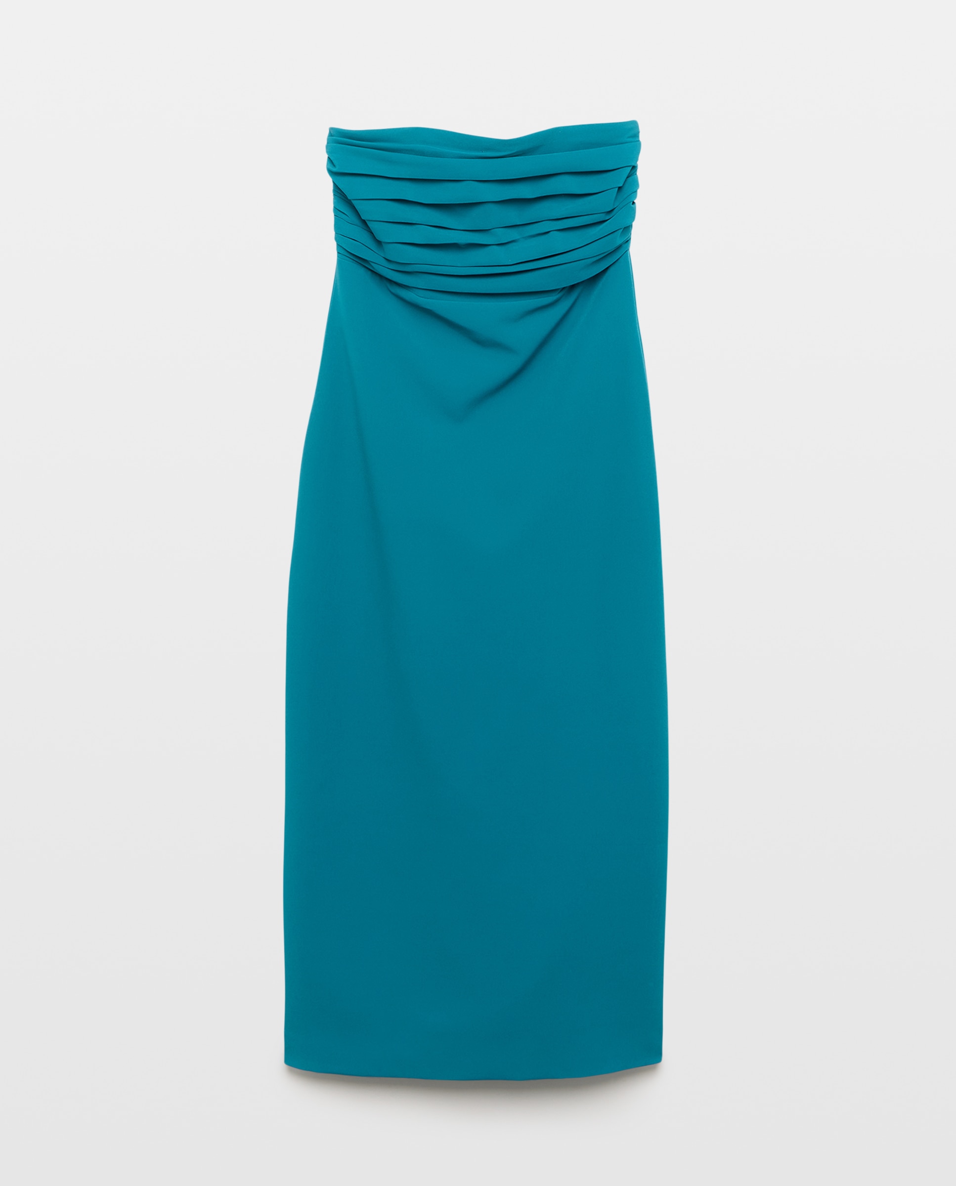 Vestido de Manga com Pregas Desmontável Verde Pato-7