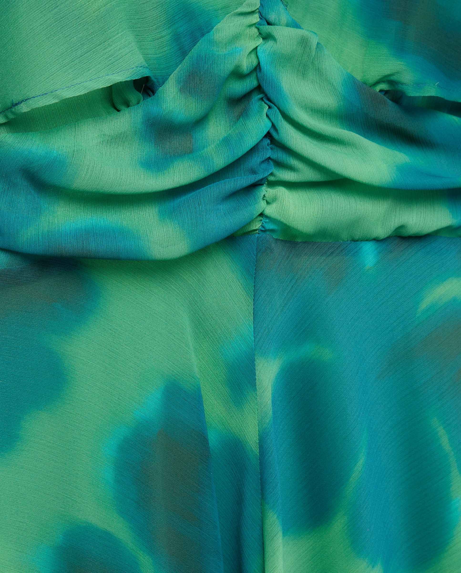 Vestido comprido estampado Verde-6