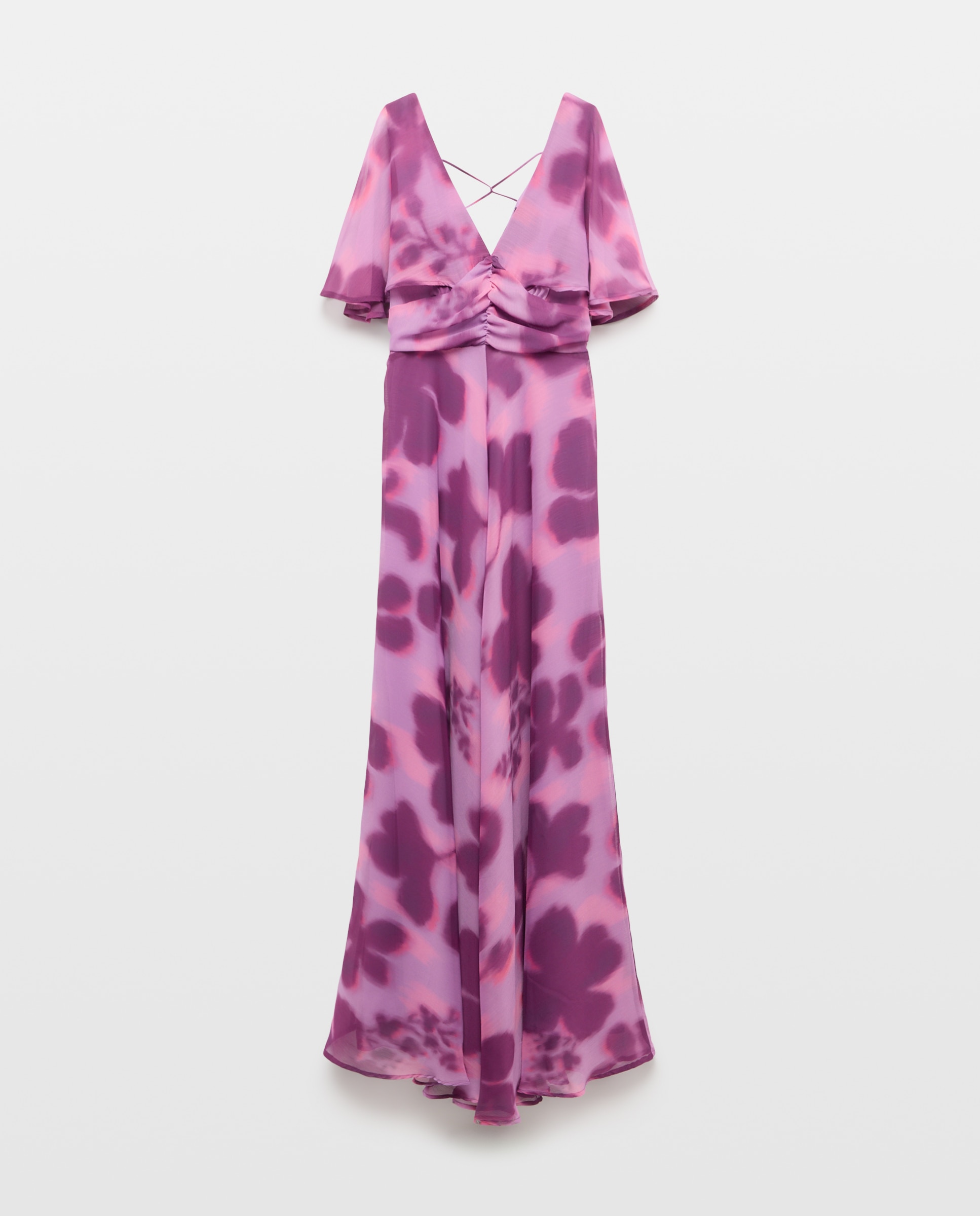 Vestido comprido estampado Rosa-5