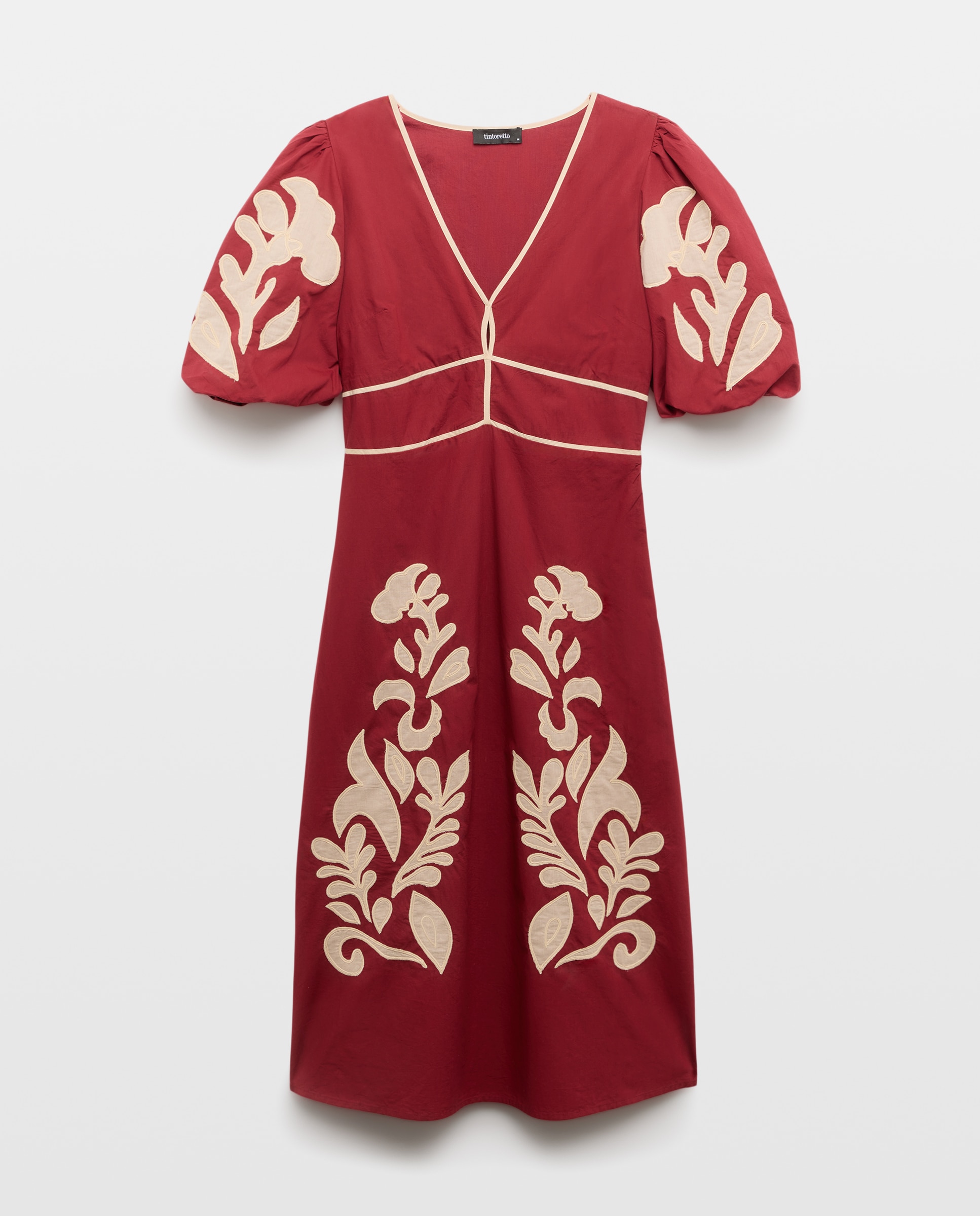 Vestido con estampado posicional - Tintoretto - Ciruela Ciruela-5
