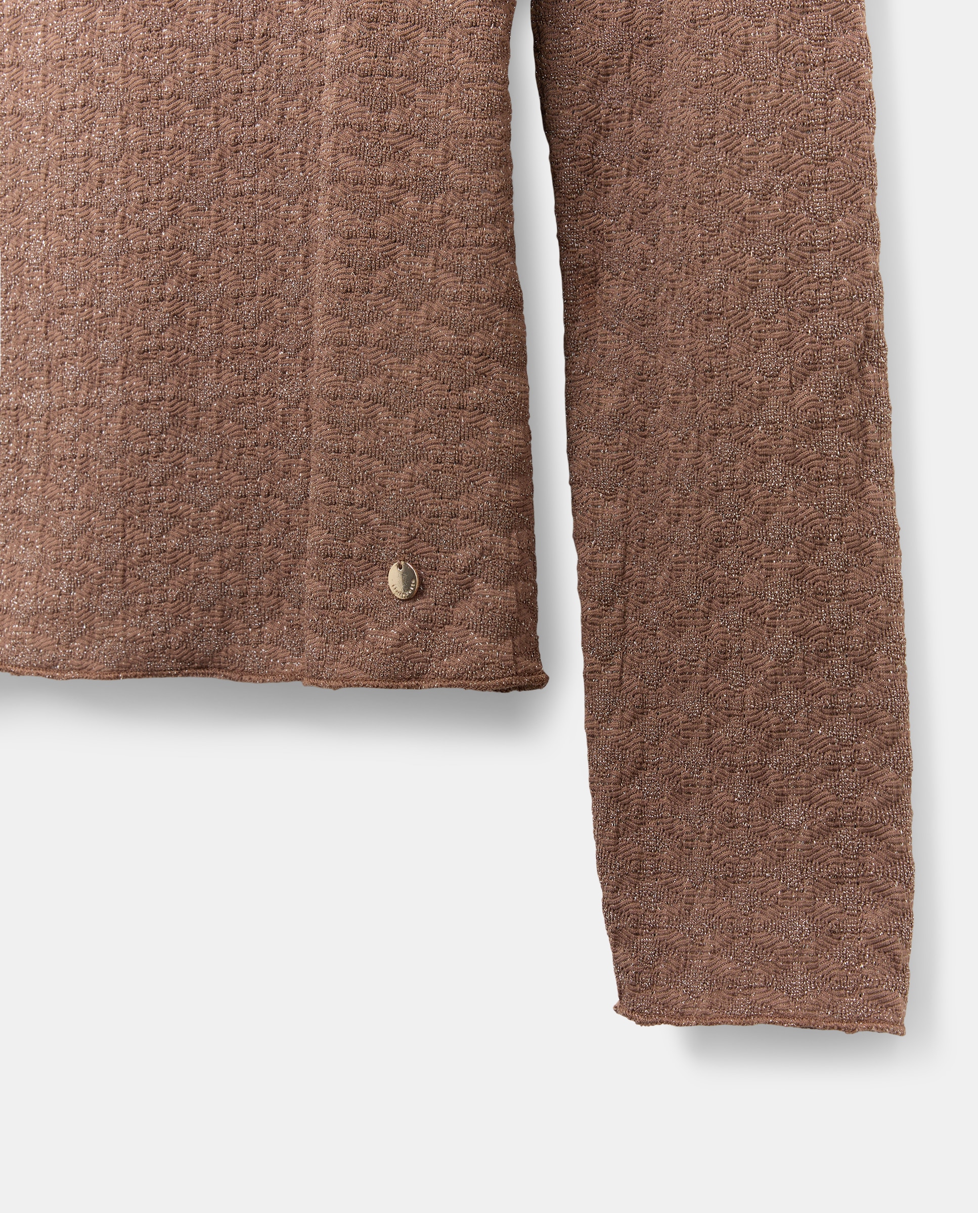 Camisola de Manga Comprida com Fio Metalizado Torrado-6