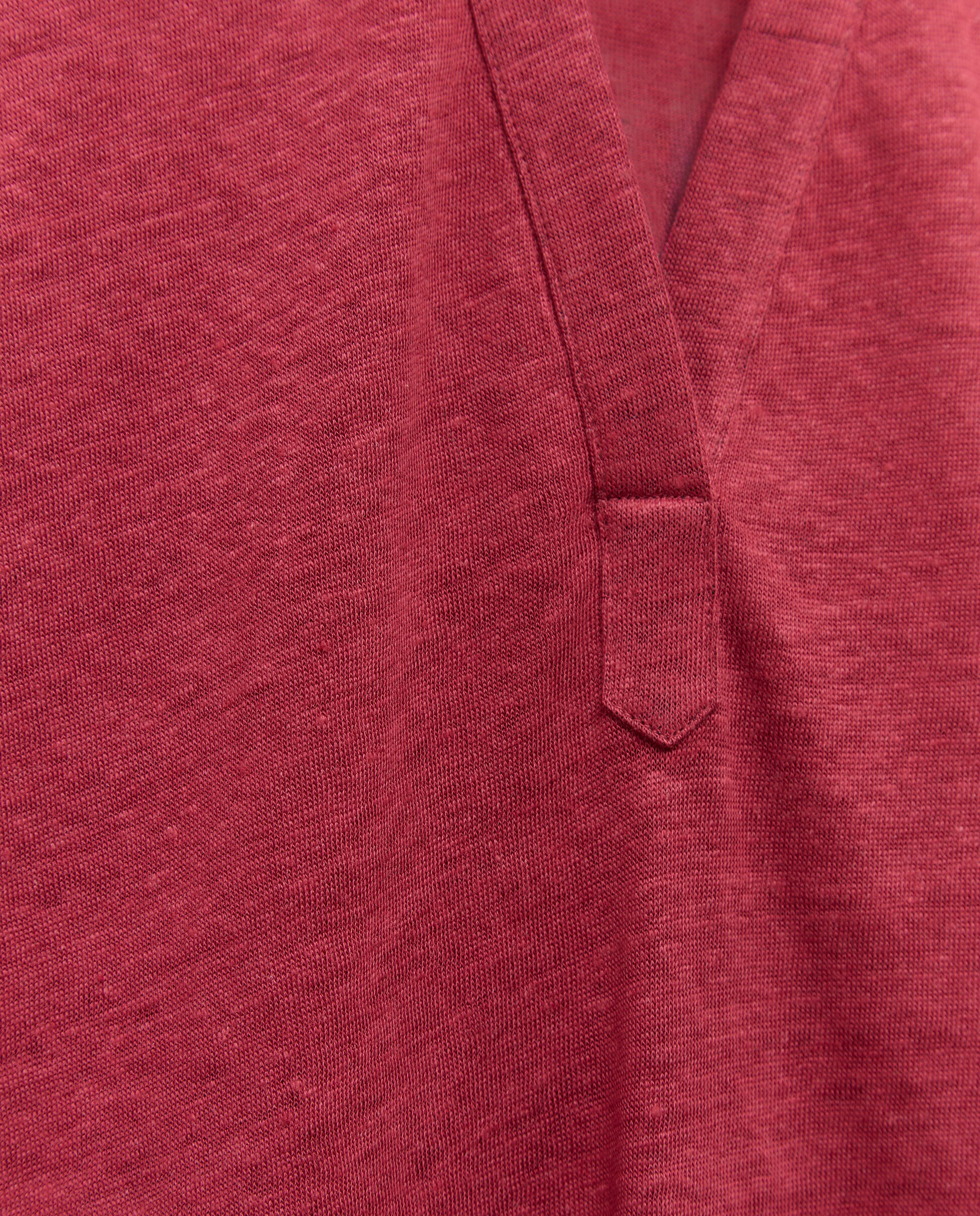 Camiseta lino cuello mao - Tintoretto - 120 Crudo Ciruela-6