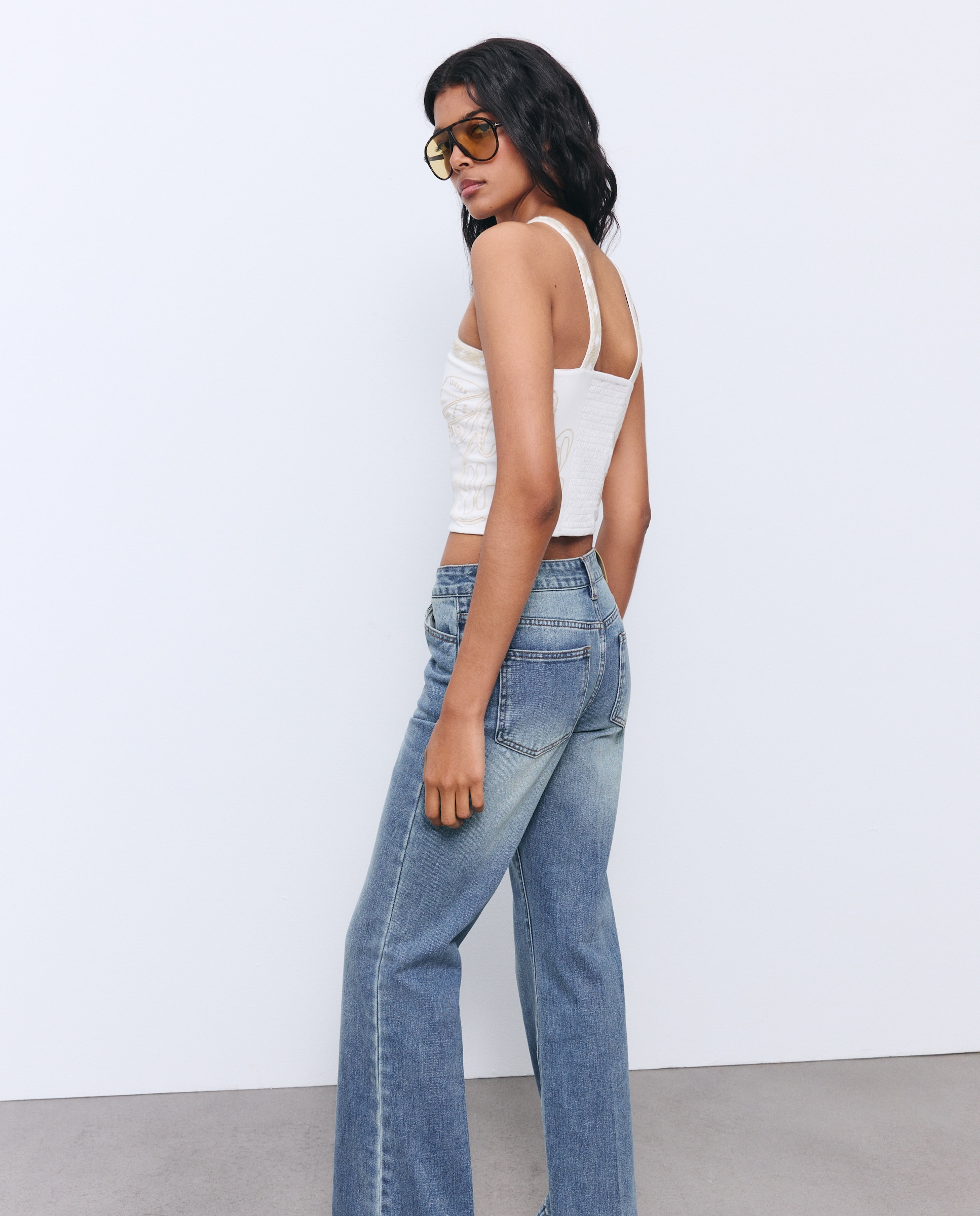 Top Halter com Bordado Branco-marfim-4