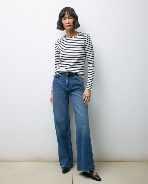 Imagen 0 de Vaquero de mujer wide leg 5 bolsillos