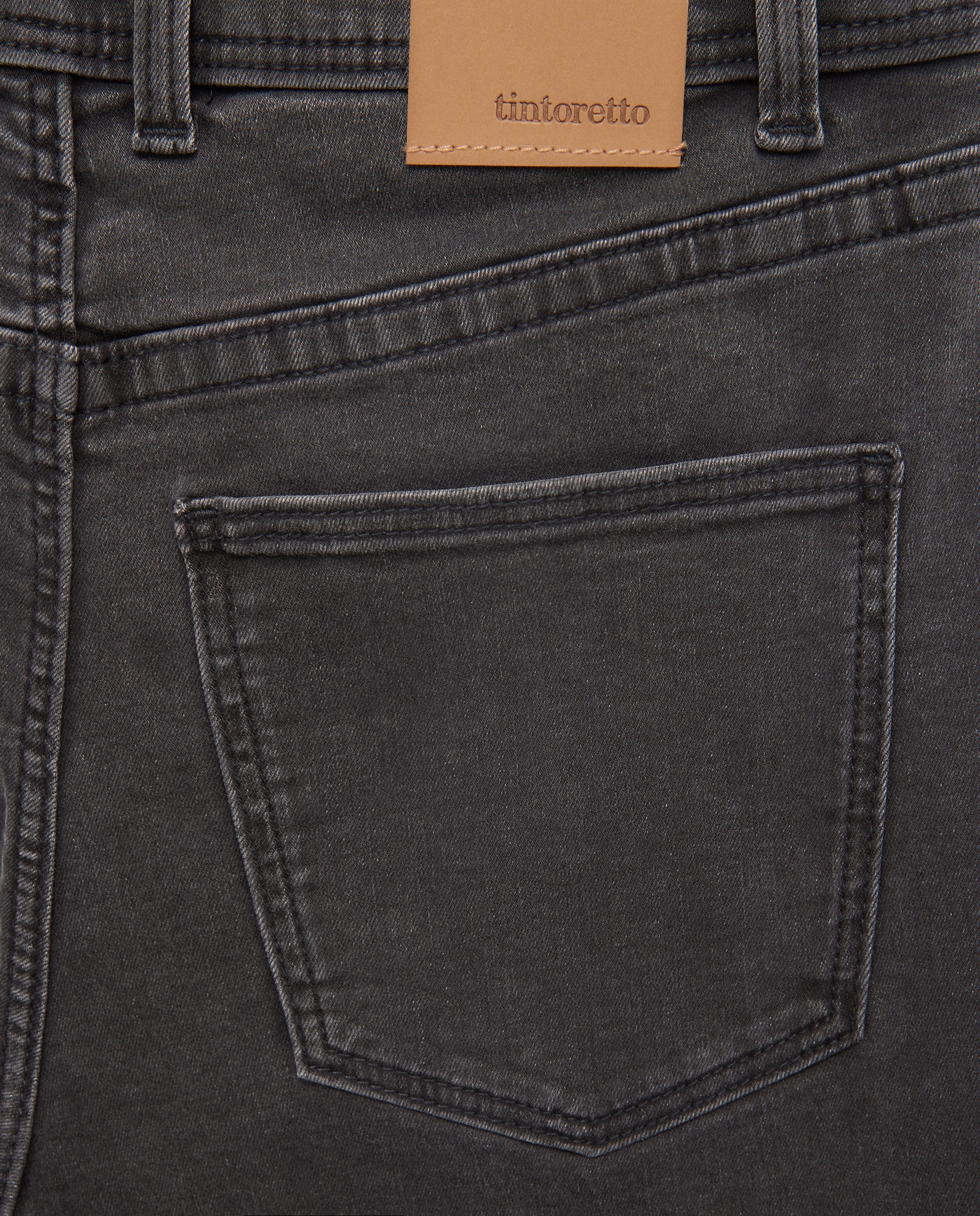 Jeans cropped flare de mujer 5 bolsillos - Tintoretto - 830 Antracita 830 Antracita-5
