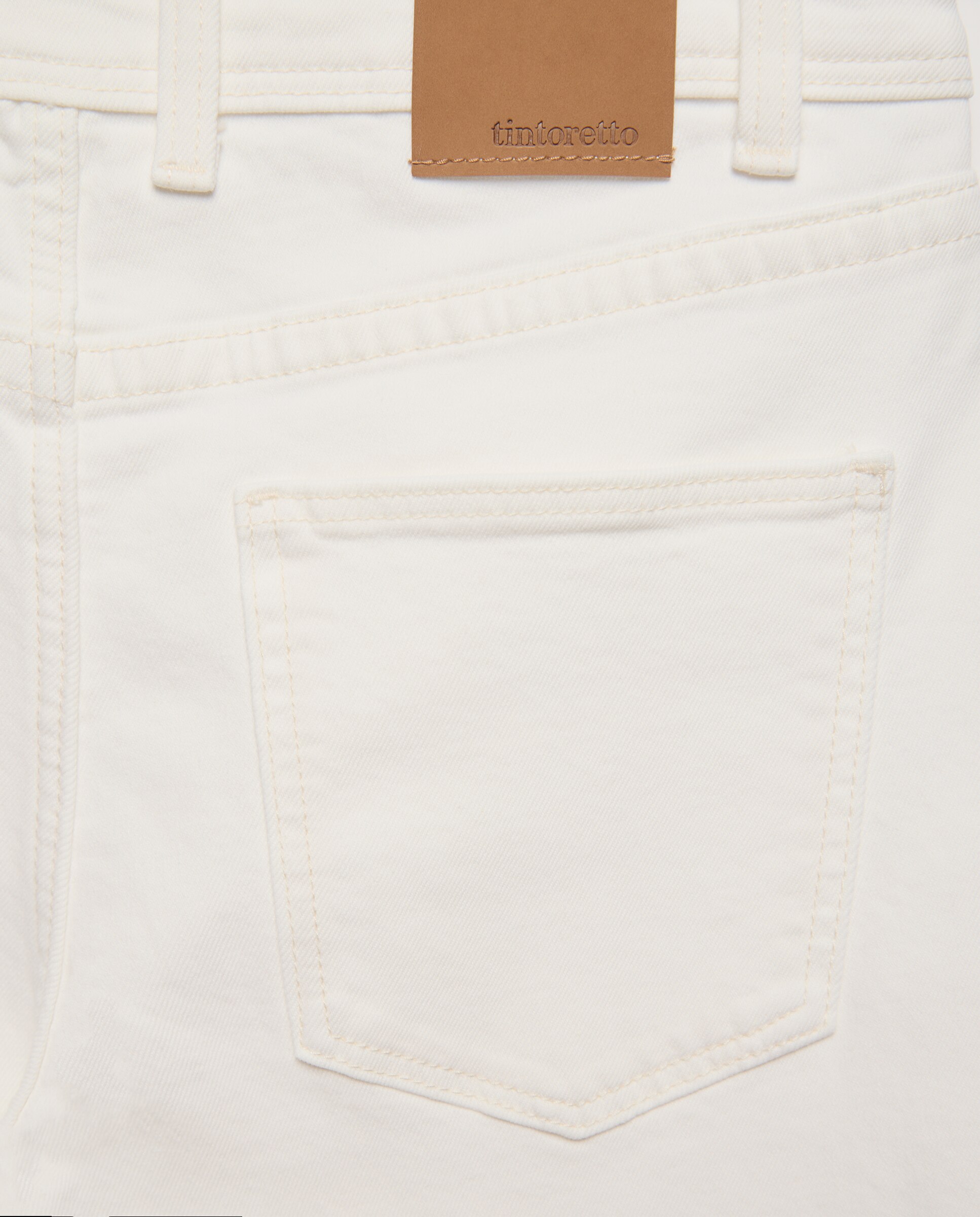 Jeans Cropped Flare com 5 Bolsos 120 Cru-5