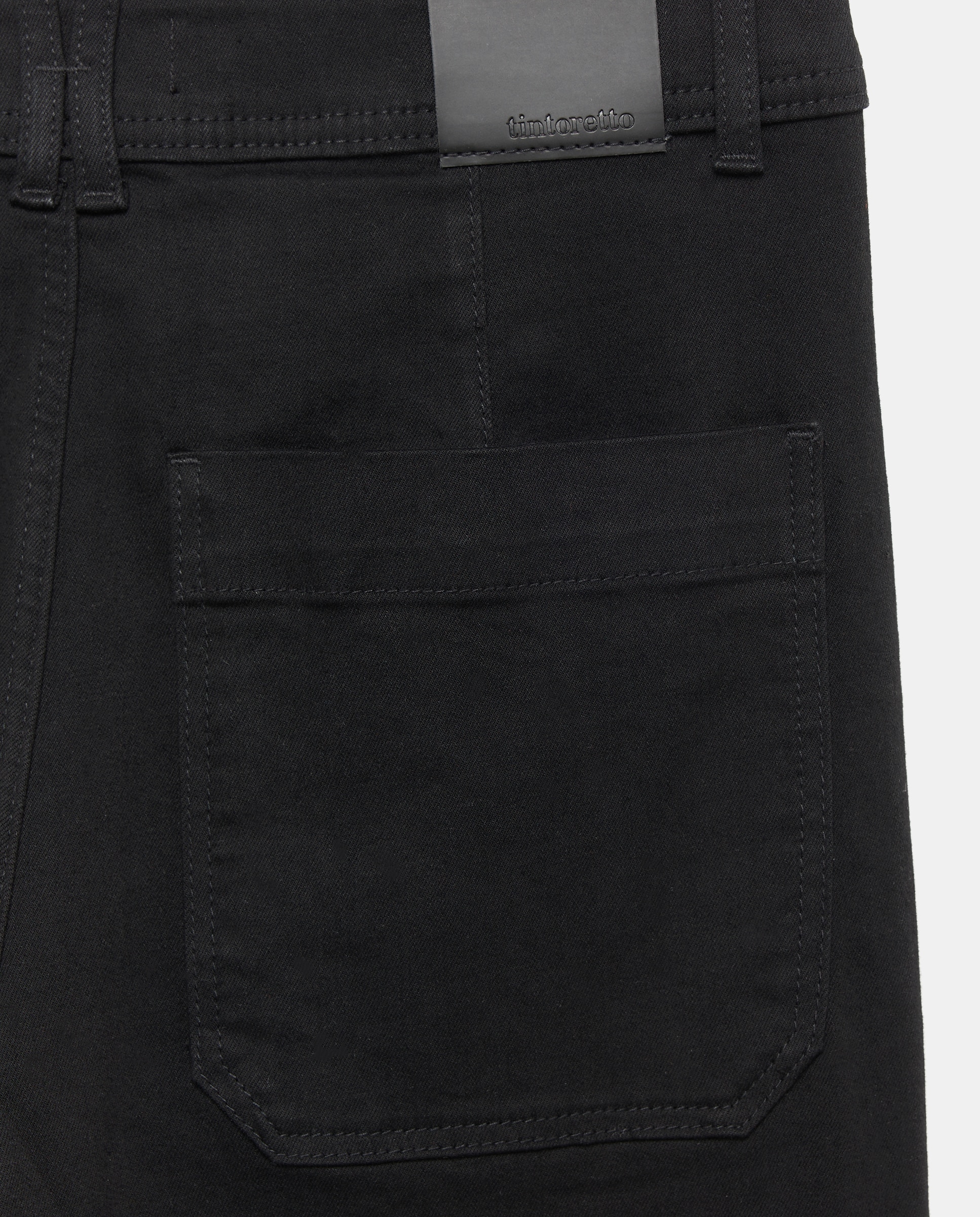 Jeans wide leg de mujer con dos botones - Tintoretto - Negro intenso Negro intenso-5