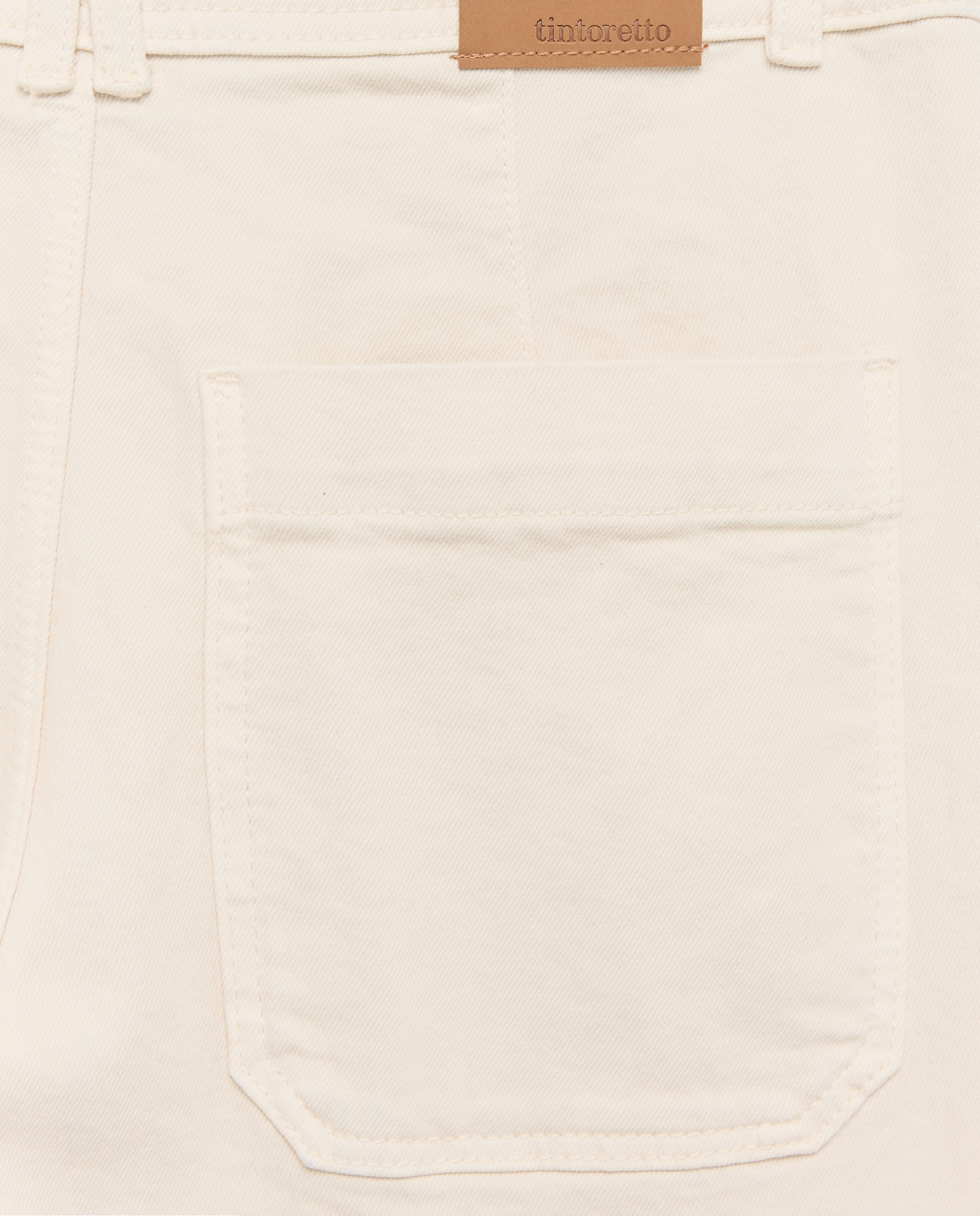 Jeans Wide Leg com Botão de Joia 120 Cru-5