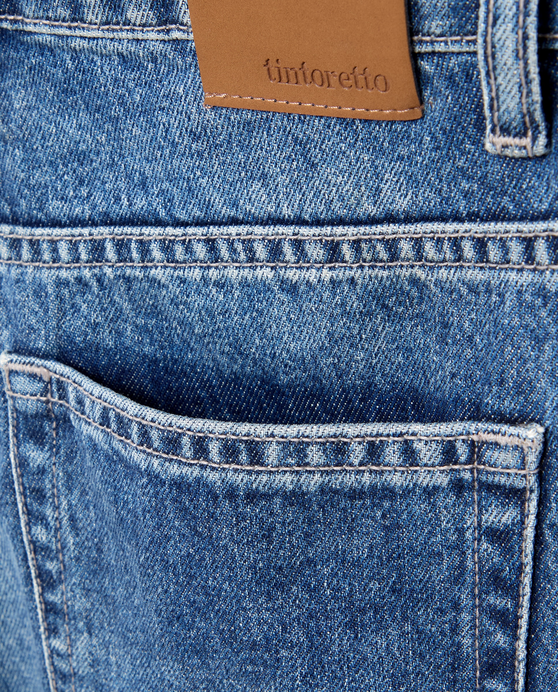 Jeans wide leg de mujer 5 bolsillos - Tintoretto - Gris Gris-5