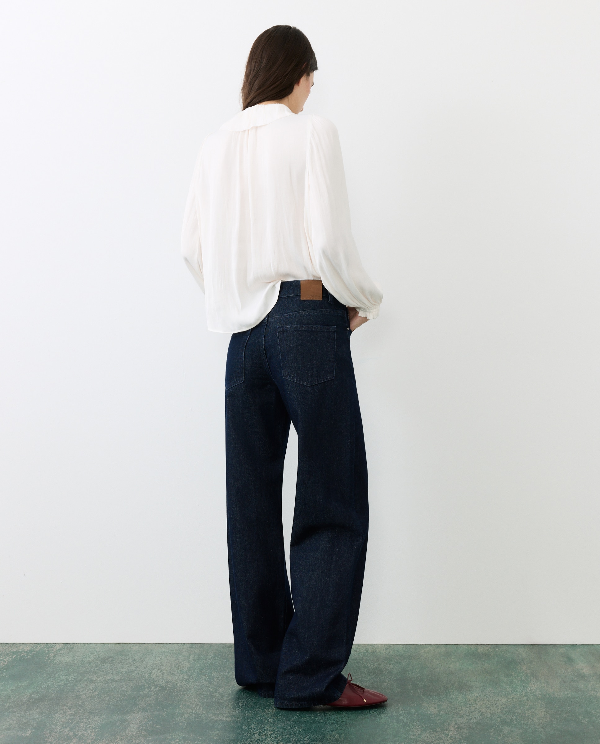 Jeans de Perna Larga com 5 Bolsos Cinzento-escuro-3