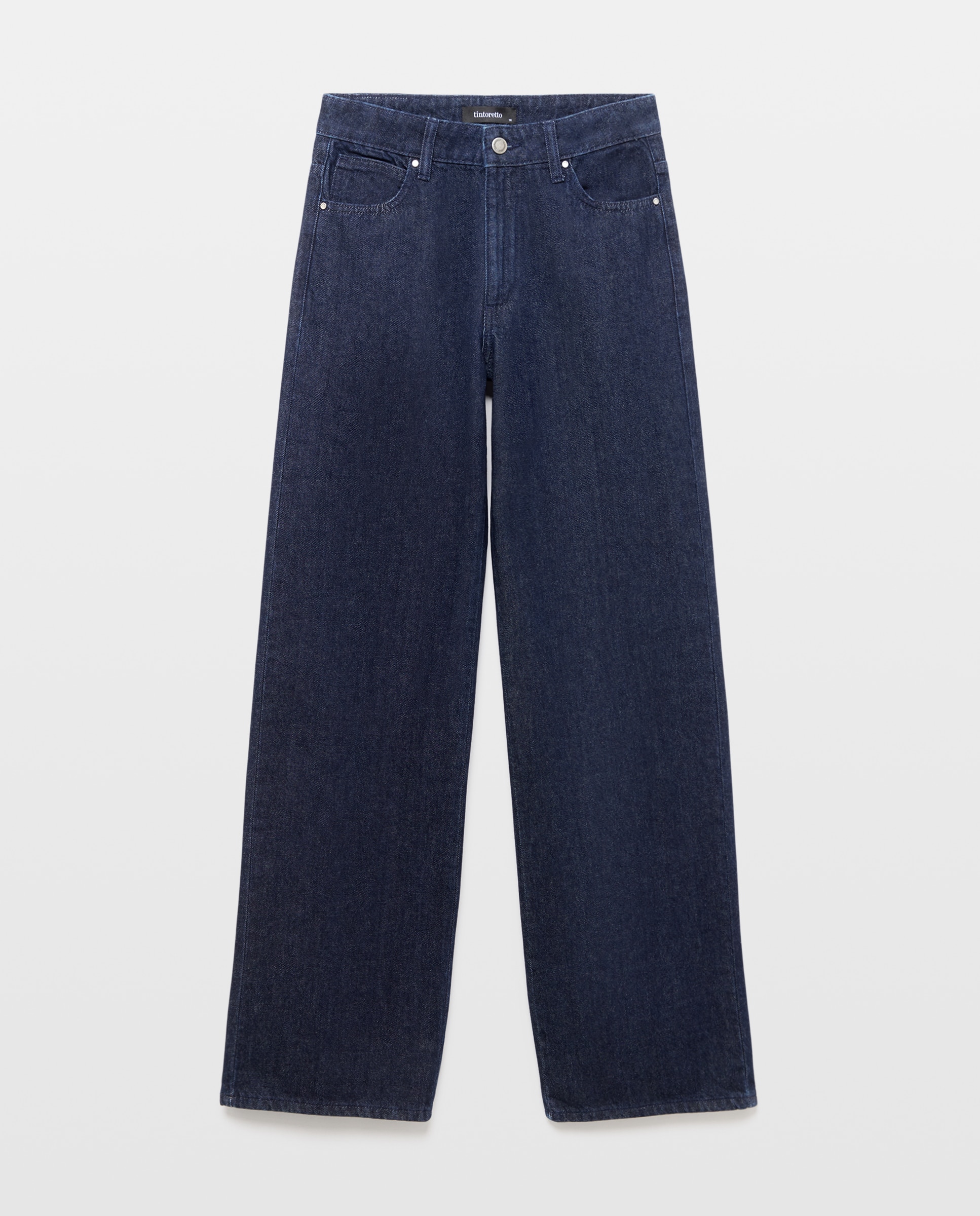 Jeans de Perna Larga com 5 Bolsos Cinzento-escuro-4