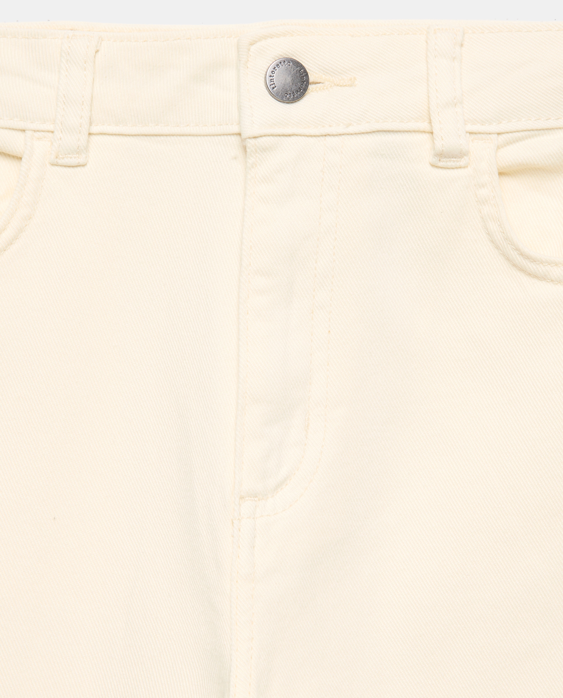 Calças Flare de 5 Bolsos Branco-marfim-2