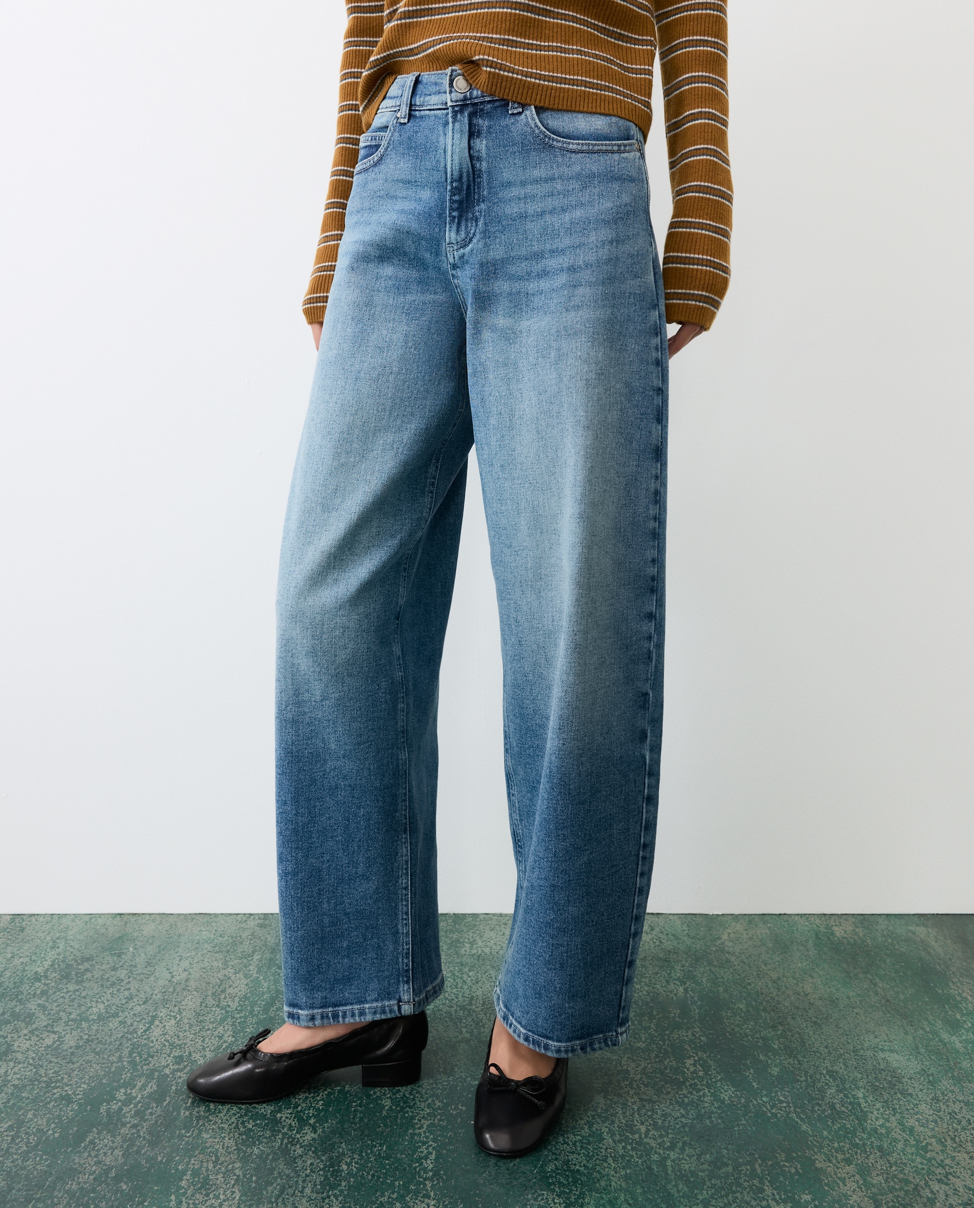 Jeans balloon de mujer 5 bolsillos - Tintoretto - Gris Gris-2