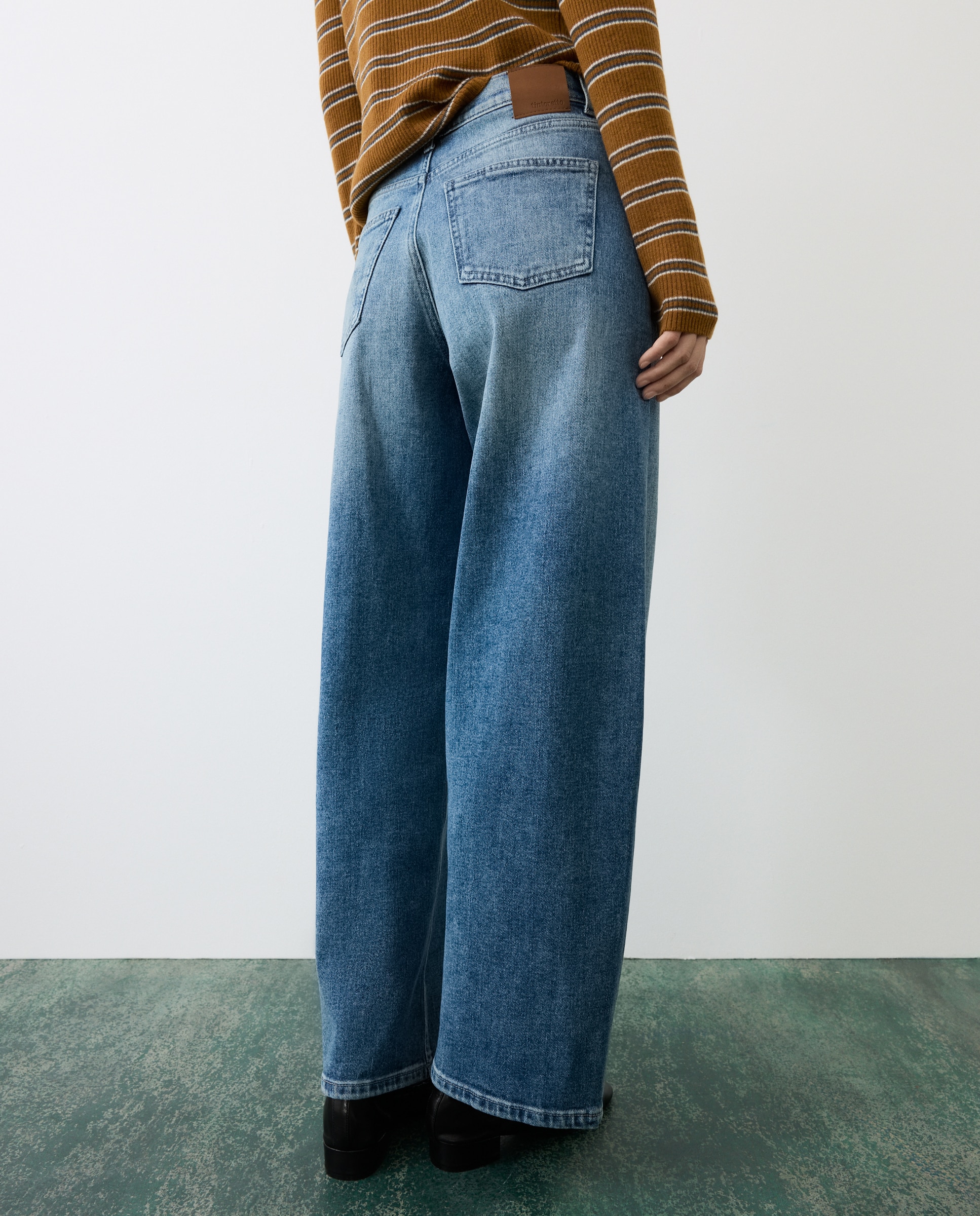 Jeans balloon de mujer 5 bolsillos - Tintoretto - Gris Gris-3