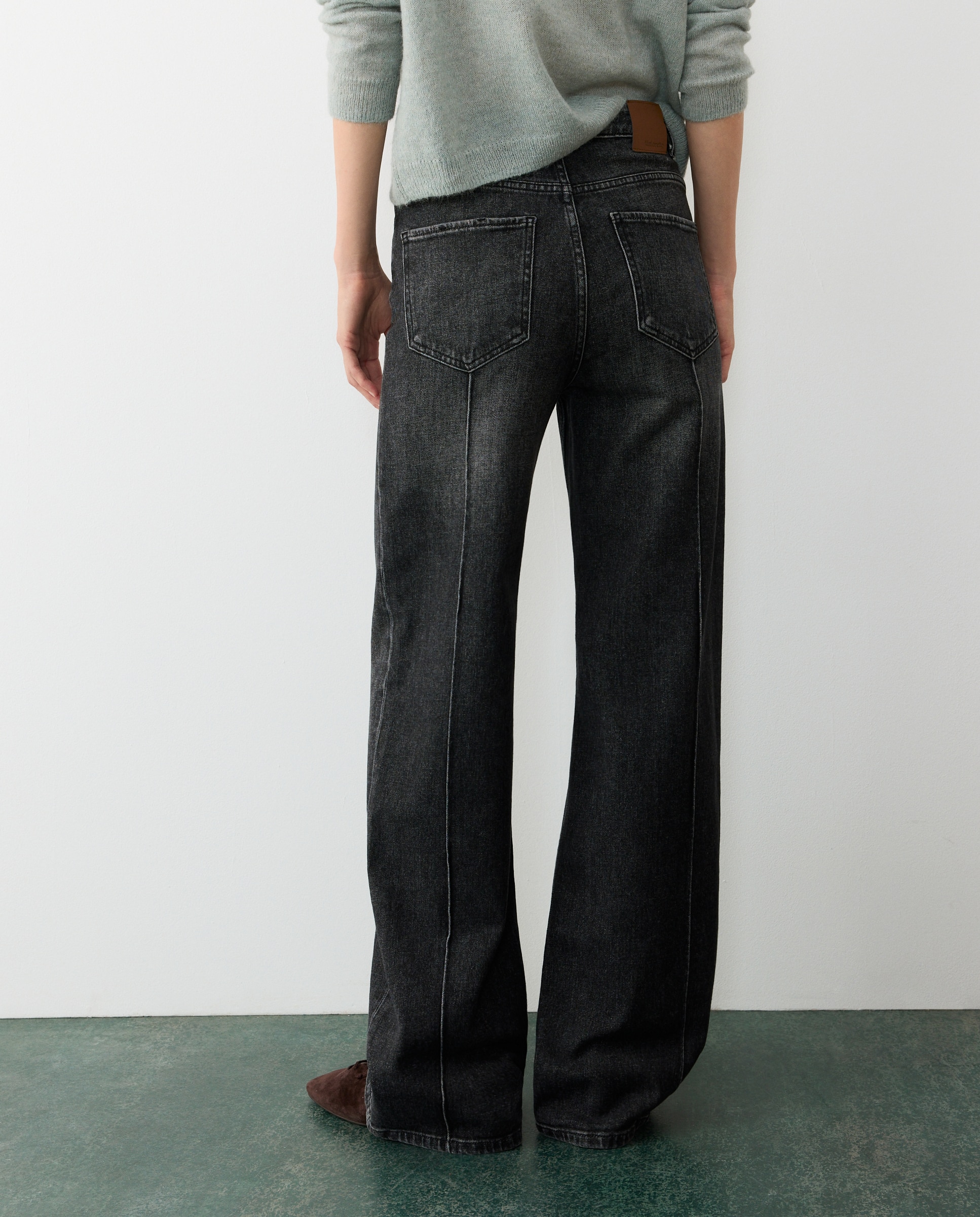 Jeans recto de mujer con costura central - Tintoretto - 830 Antracita 830 Antracita-3