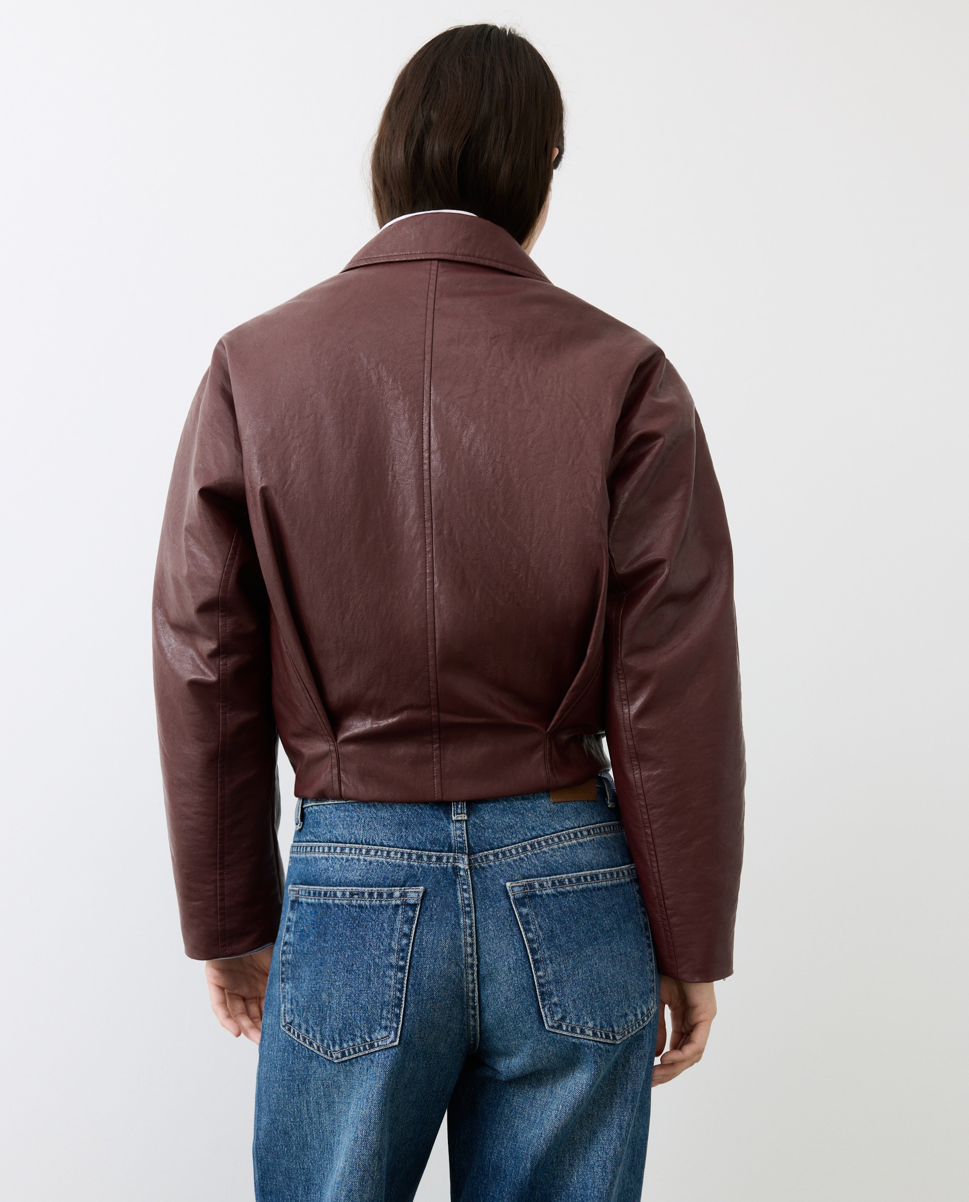 Chaqueta efecto piel con snaps de mujer - Tintoretto - 291 Berenjena 291 Berenjena-3