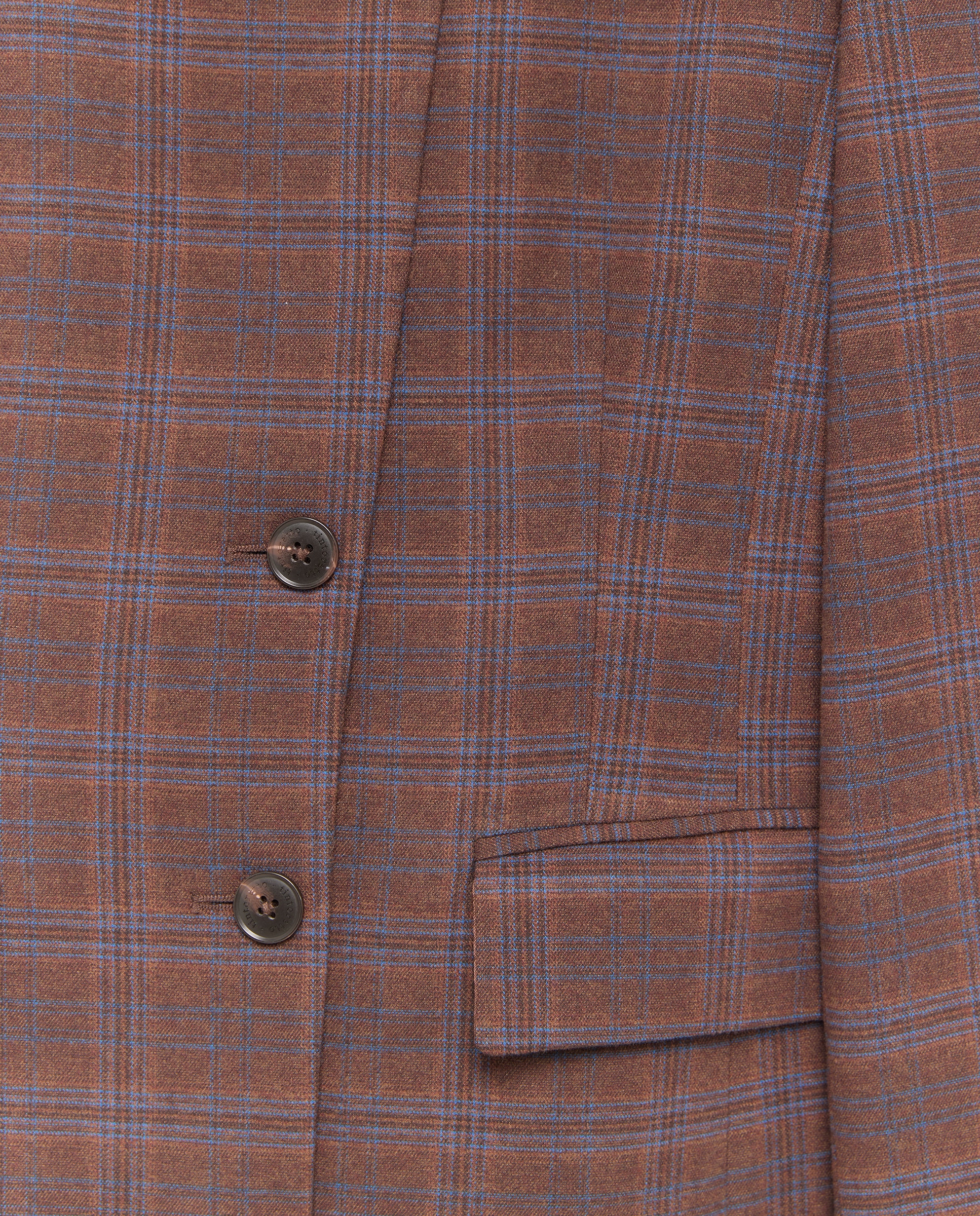 Blazer Cintado com Gola Subida Azul-5