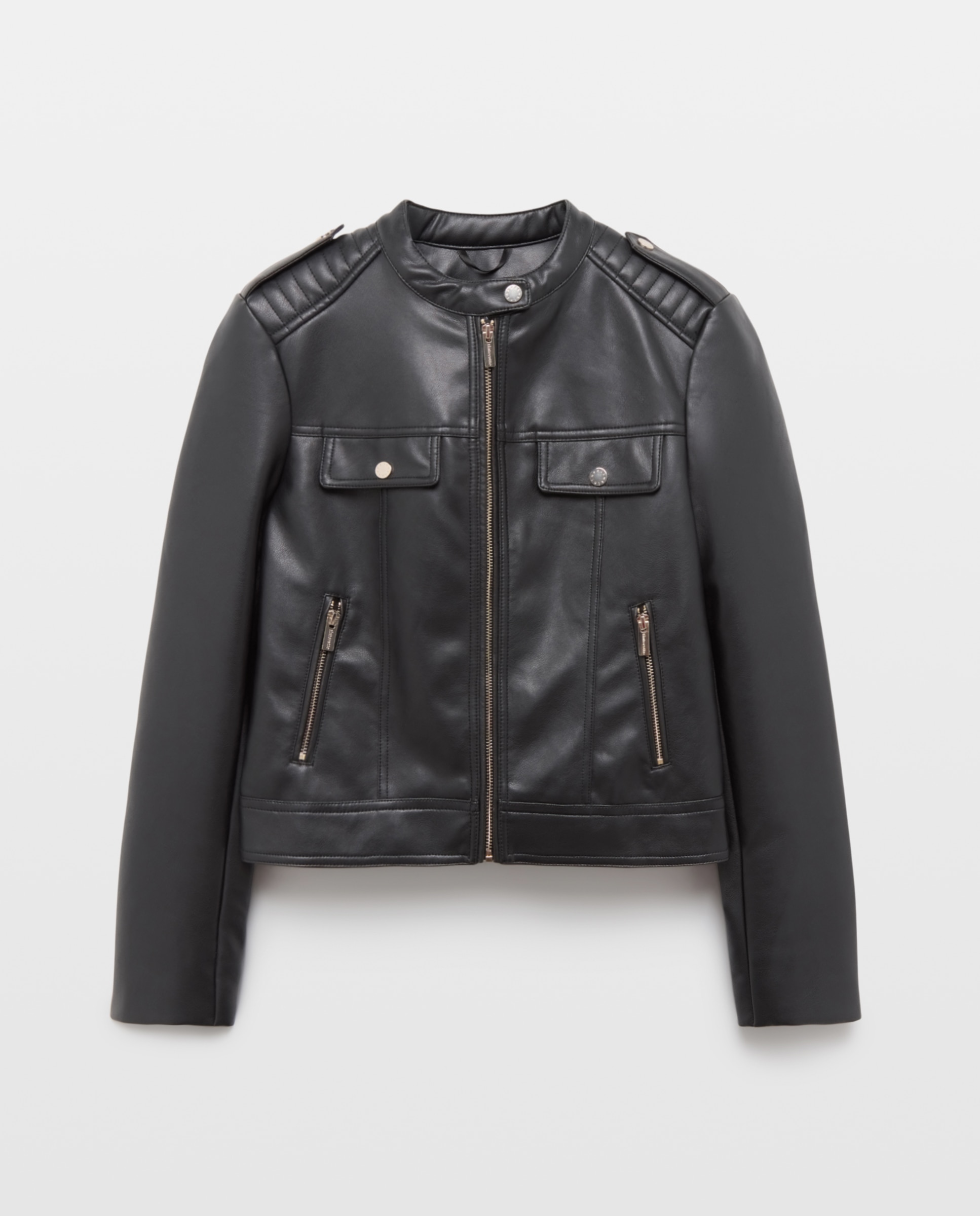 Biker de mujer efecto piel - Tintoretto - 800 Negro 800 Negro-5