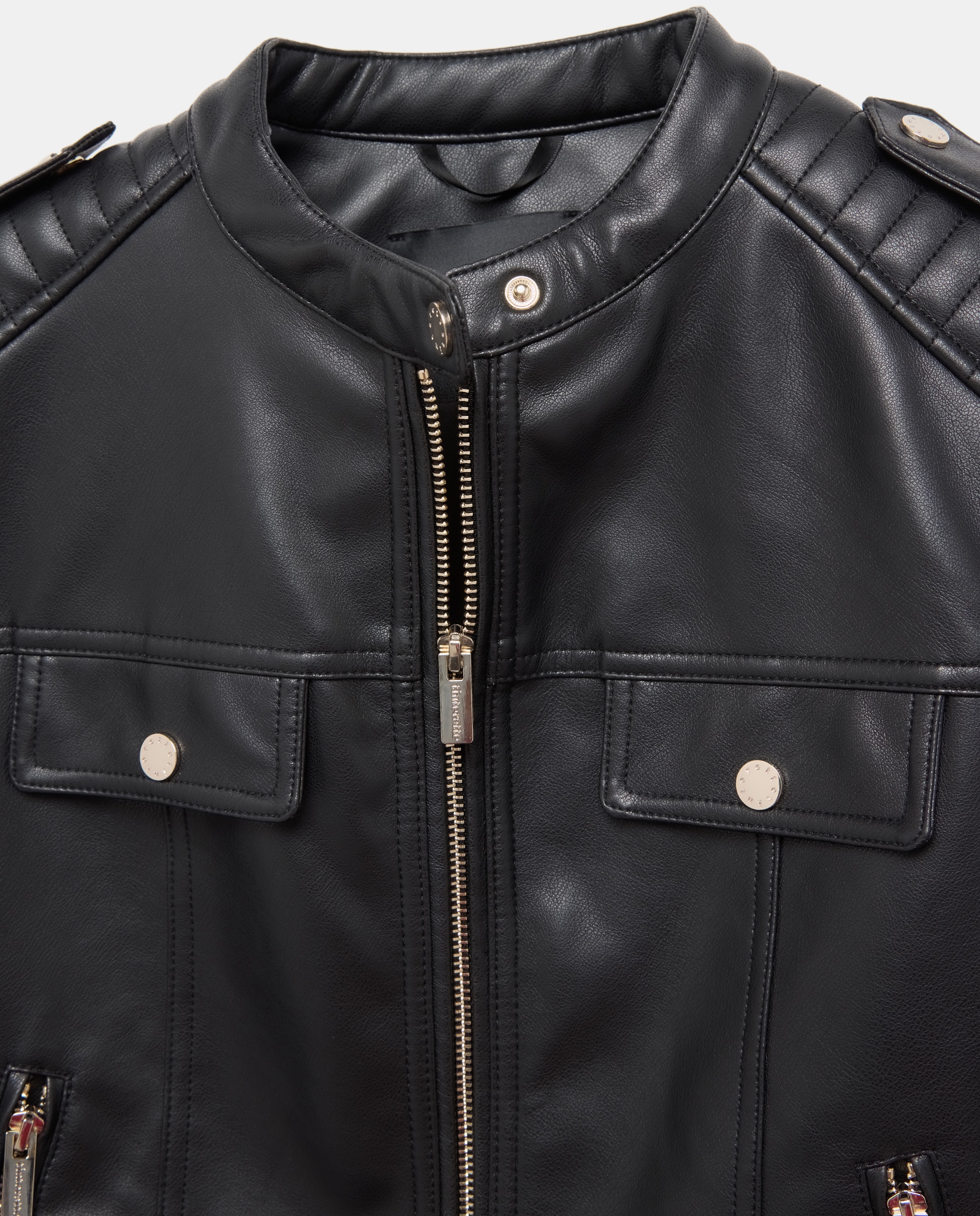 Biker de mujer efecto piel - Tintoretto - 800 Negro 800 Negro-6