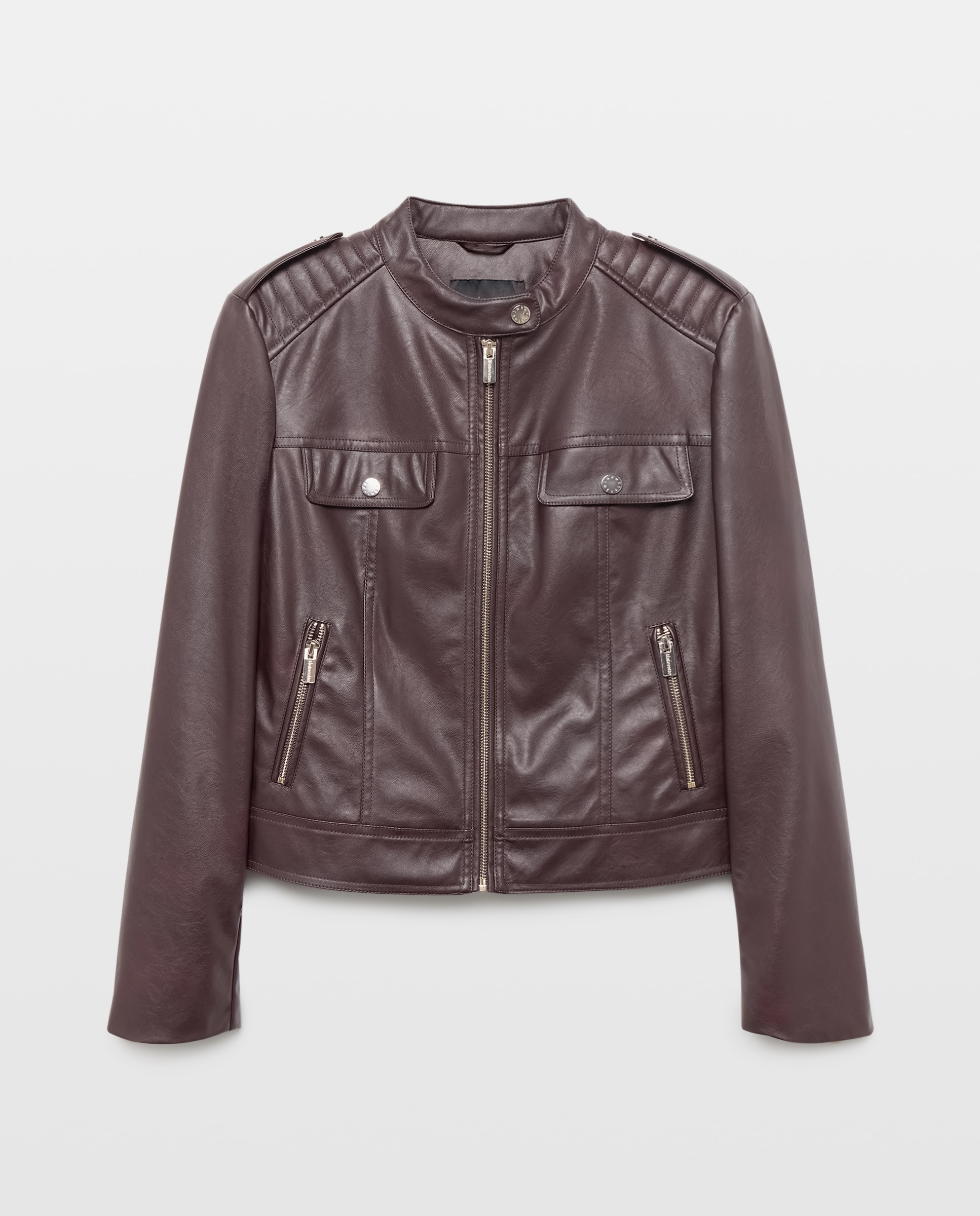 Biker de mujer efecto piel - Tintoretto - Burdeos Burdeos-5