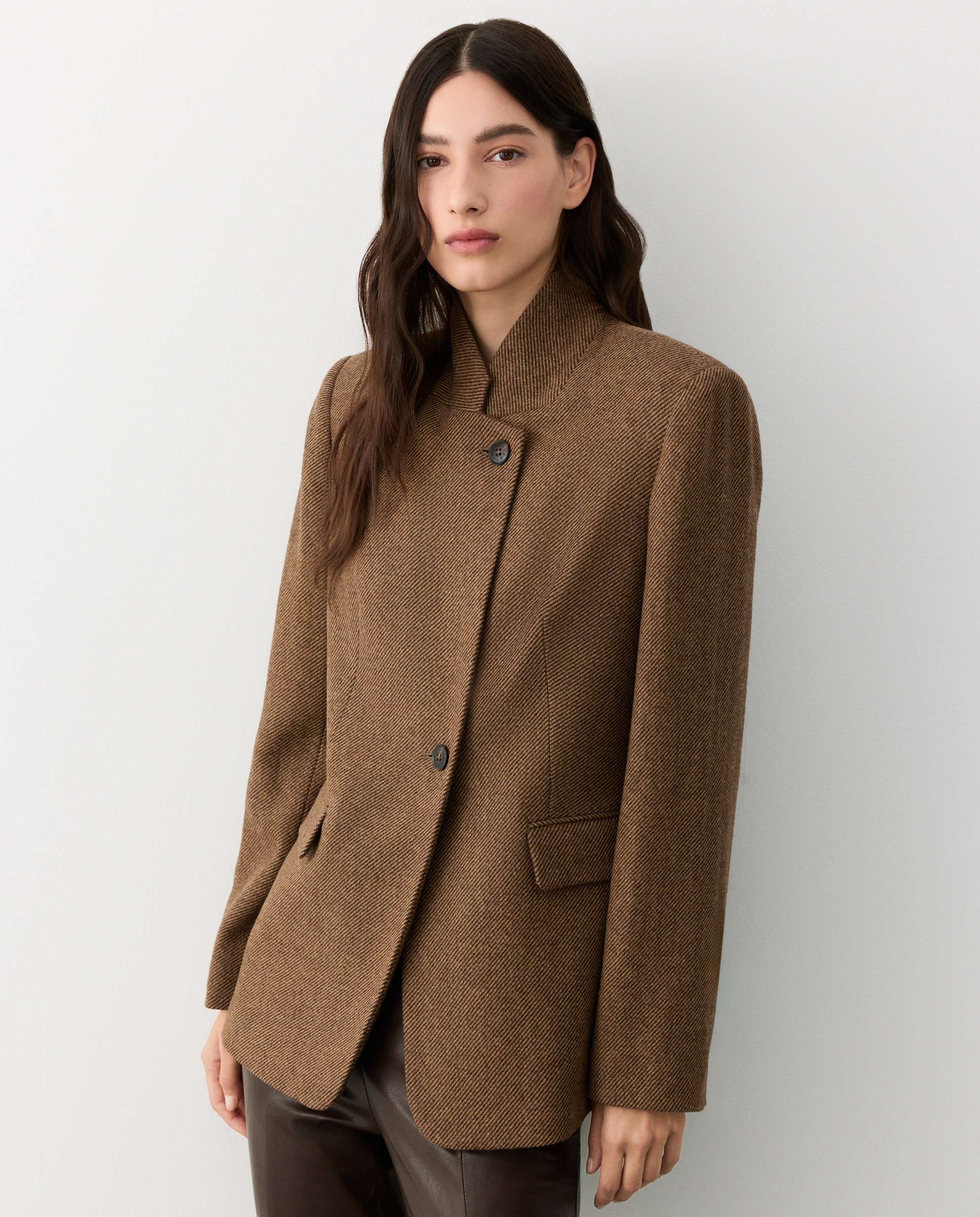 Blazer entallada cierre cruzado - Tintoretto - 730 Camel 730 Camel-2