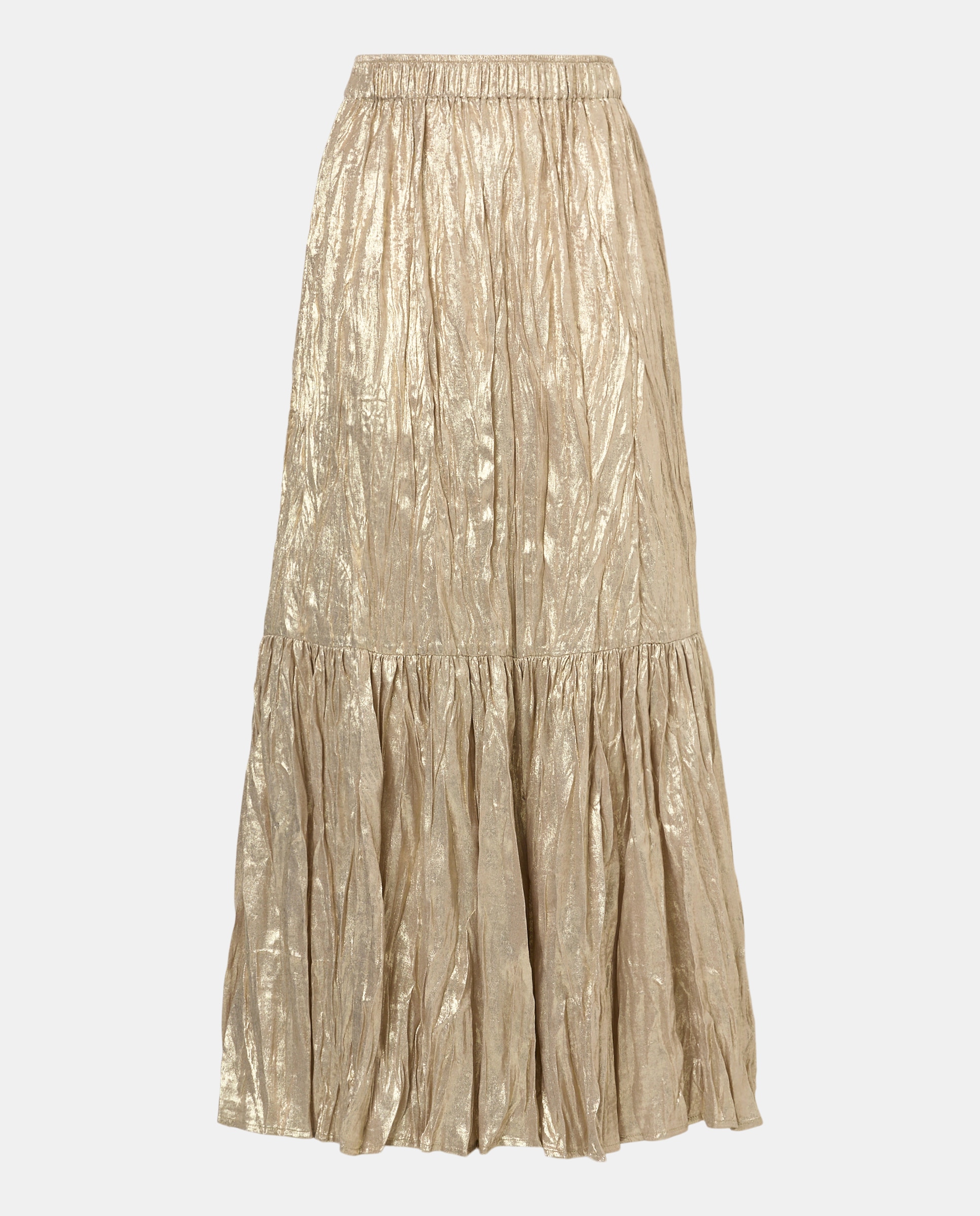 Saia Comprida Enrugada 390 Ouro-4
