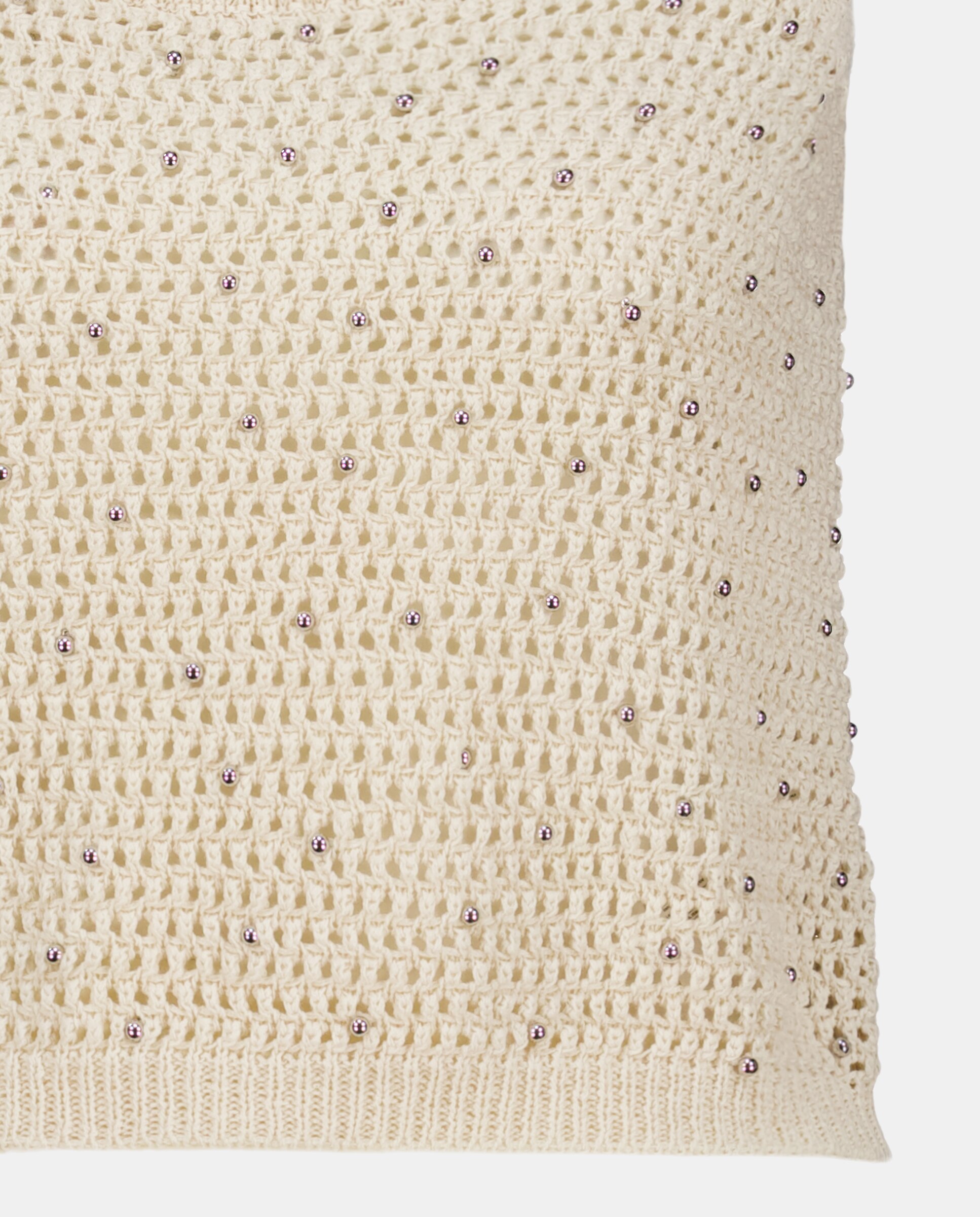 Camisola de malha lisa sem mangas 120 Cru-5